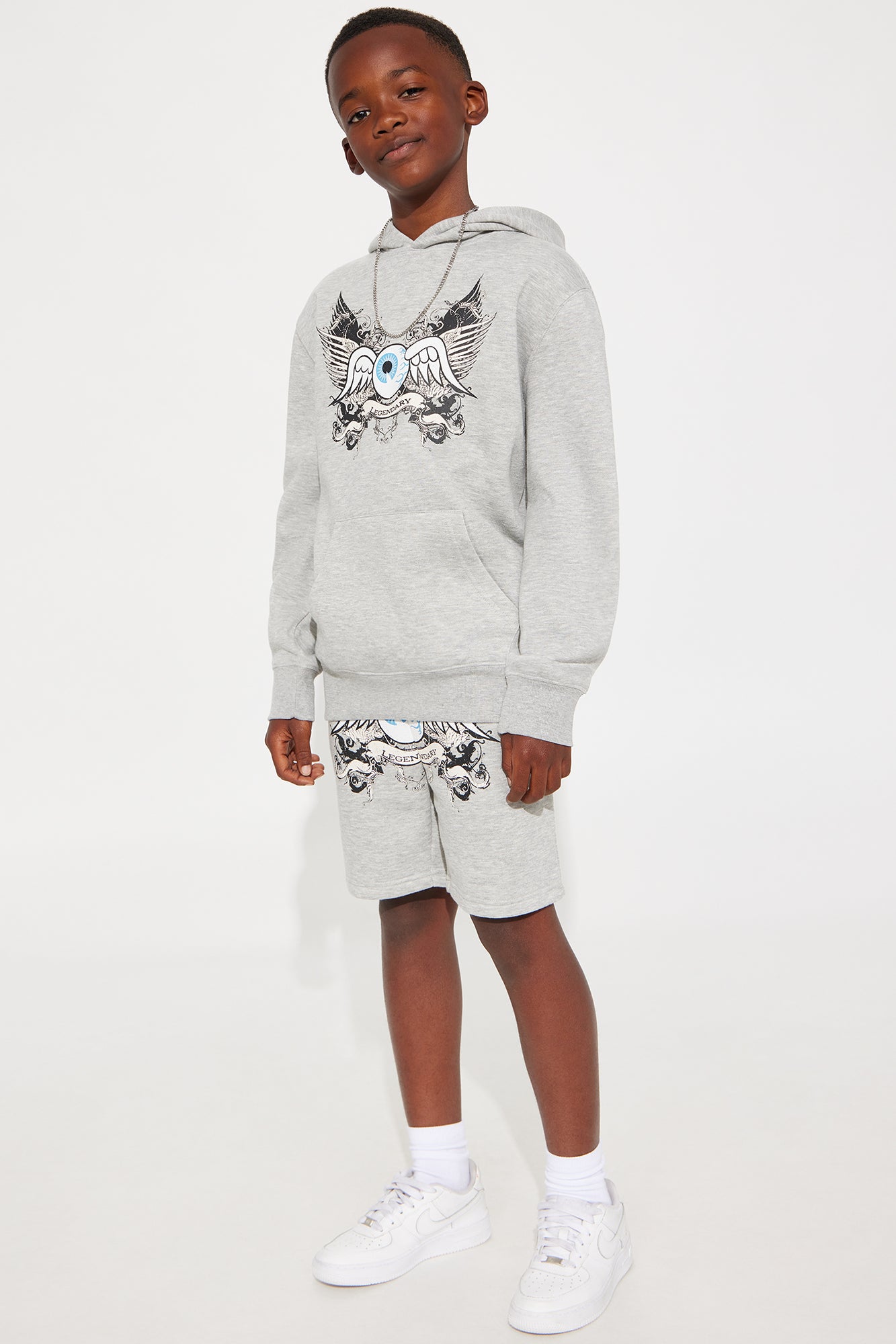 Mini Von Dutch Legendary Hoodie - Heather Grey