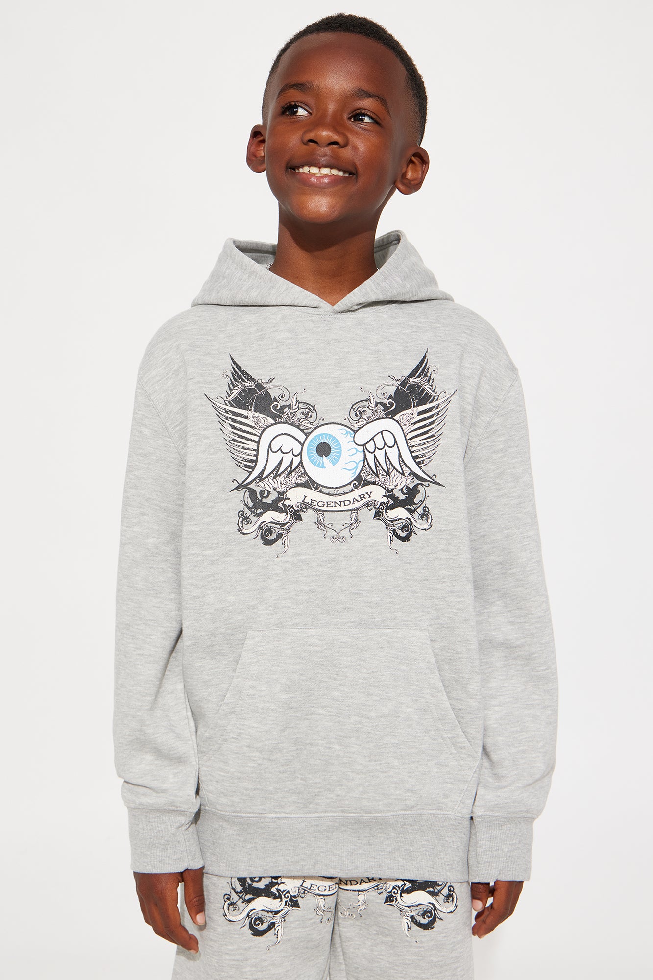 Mini Von Dutch Legendary Hoodie - Heather Grey