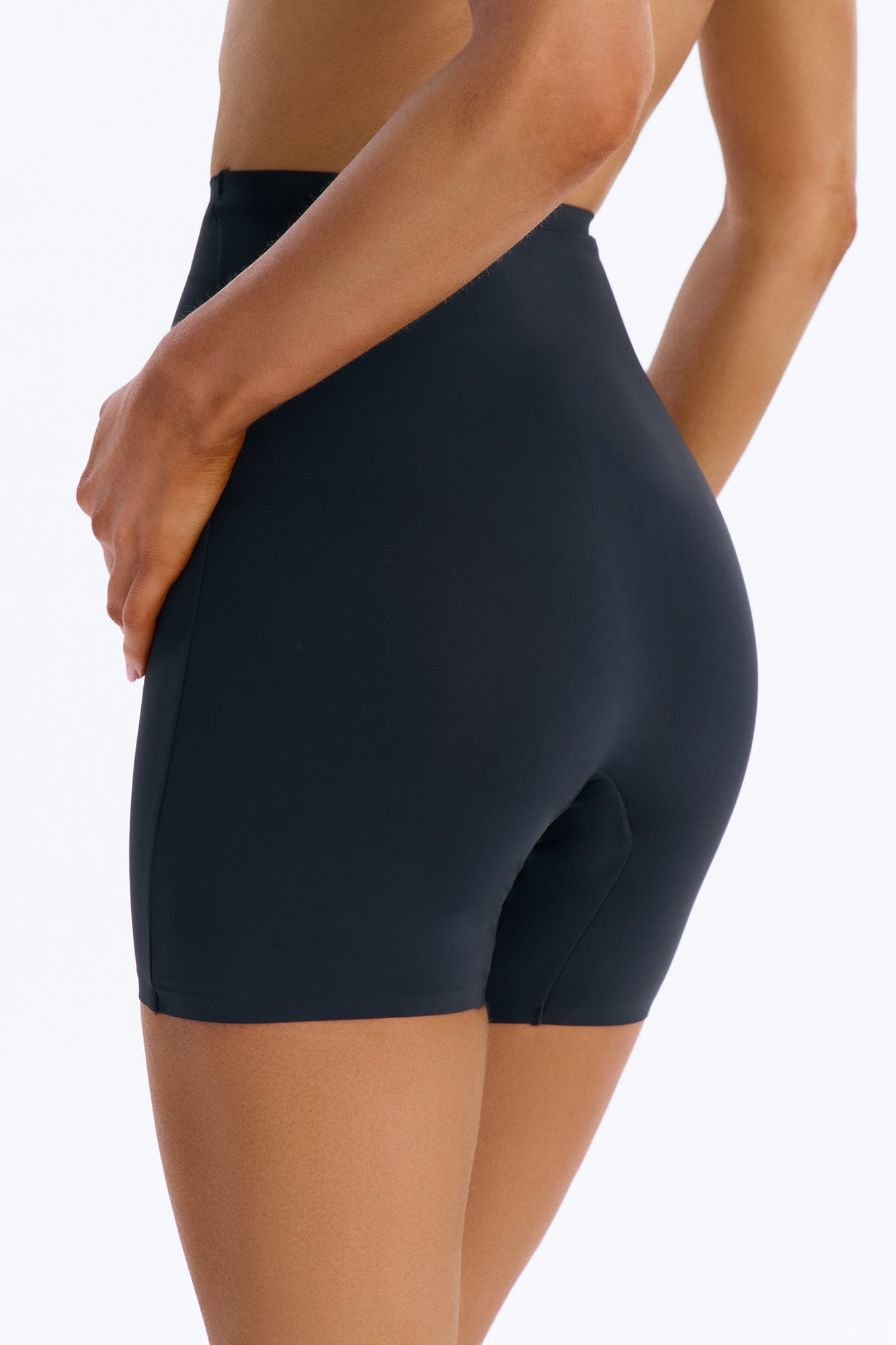 Soft Fit Smoothing Microfiber Boyshort Panty - Black