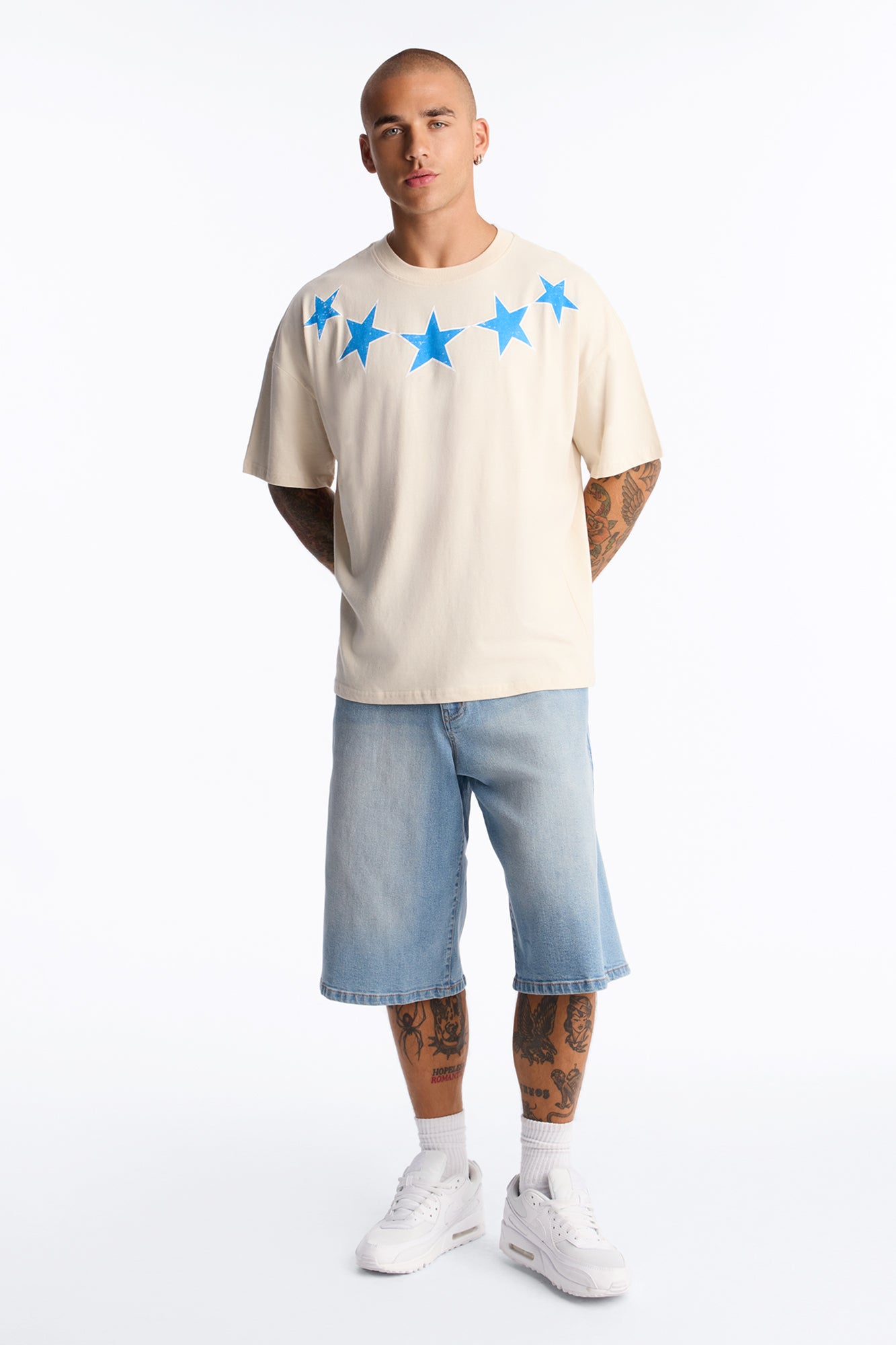 5 Star Boxy Short Sleeve Tee - Off White