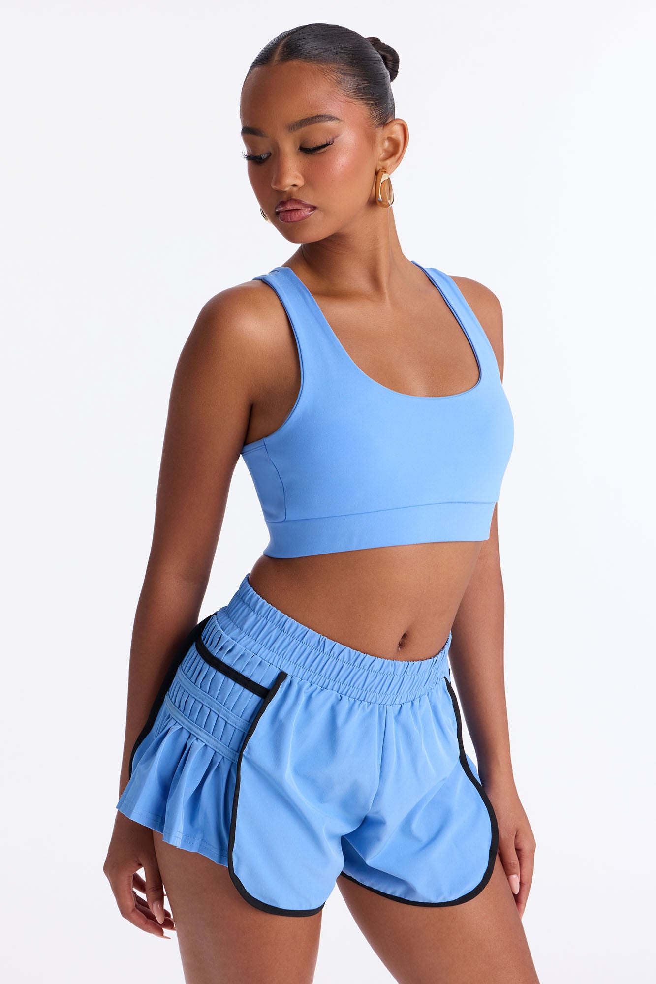Amy Sports Bra Short Set - Blue