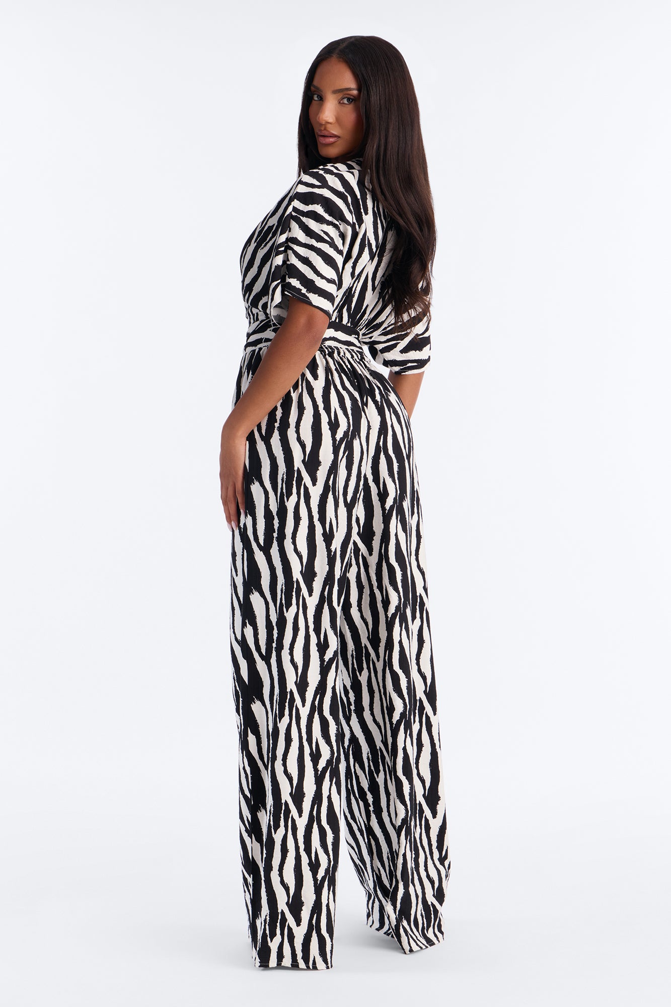 Mara Tie Waist Jumpsuit - Black
