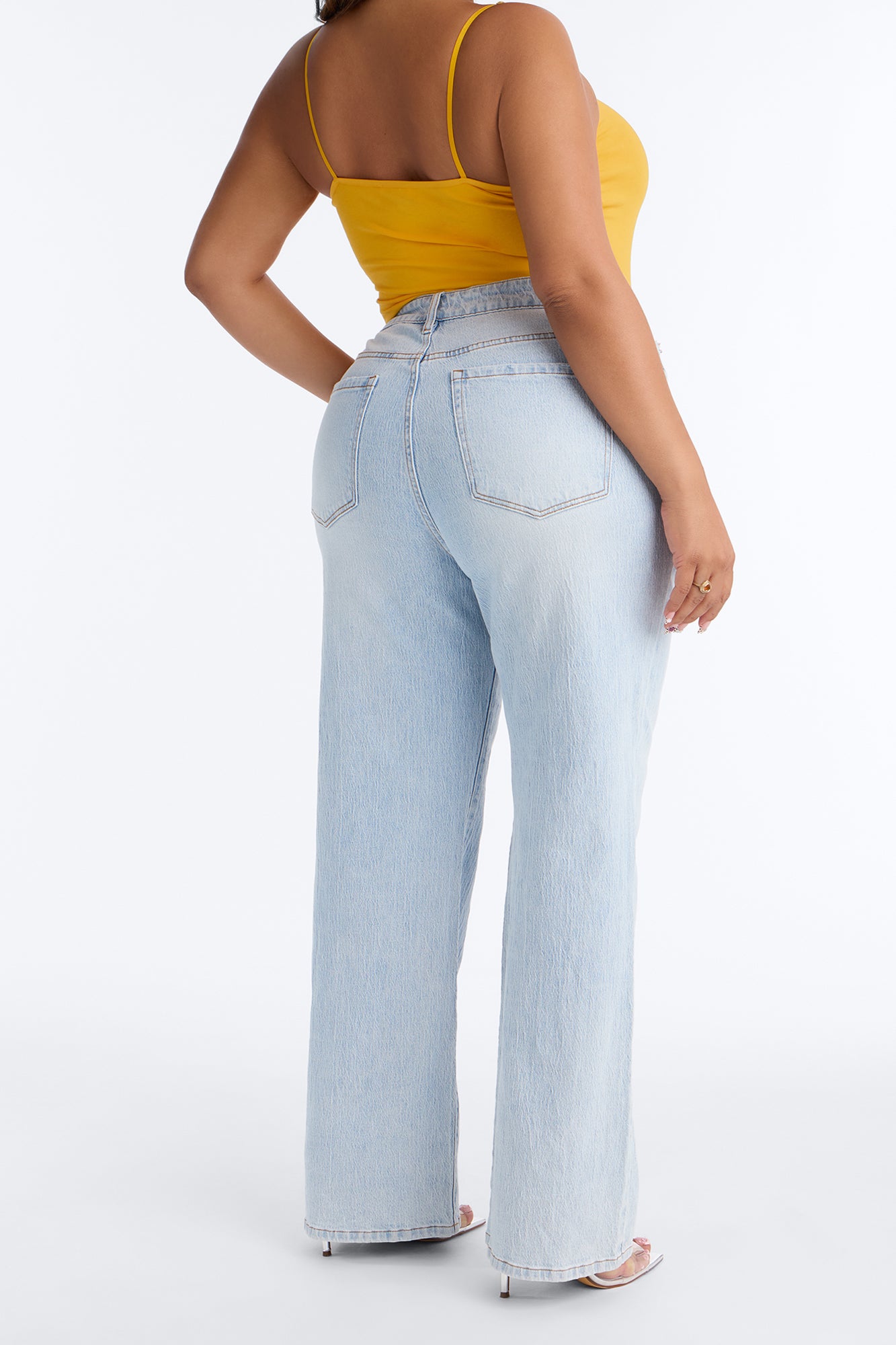 Next Chapter High Rise Stretch Straight Leg Jeans - Light Wash