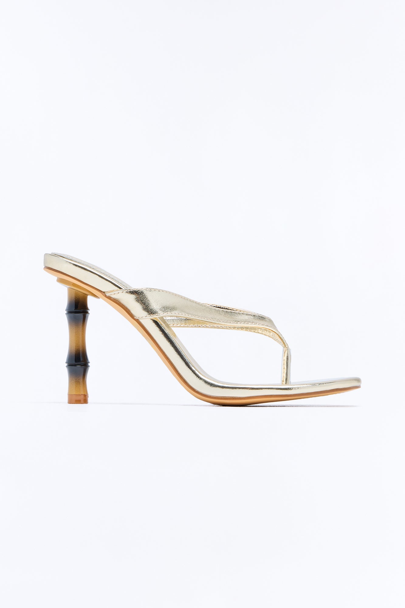 Madder Stiletto Thong Heels - Gold