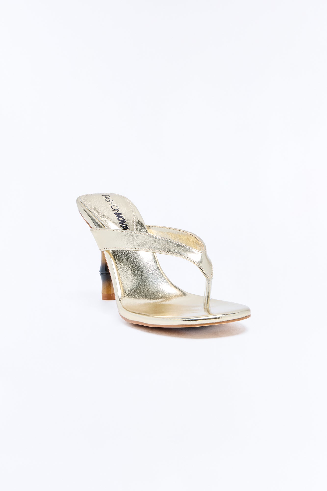 Madder Stiletto Thong Heels - Gold
