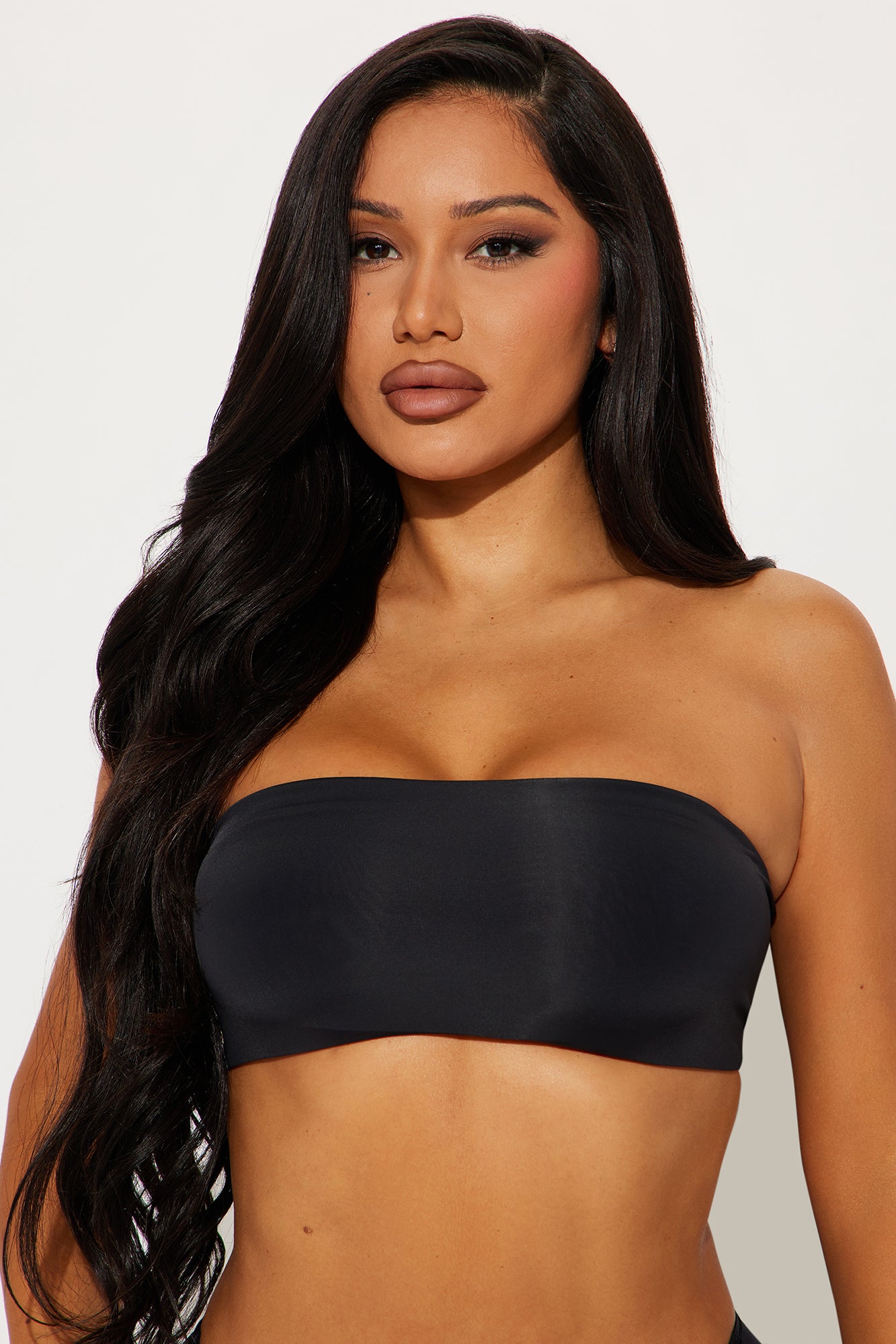 Nova Microfiber Bandeau Bralette - Black