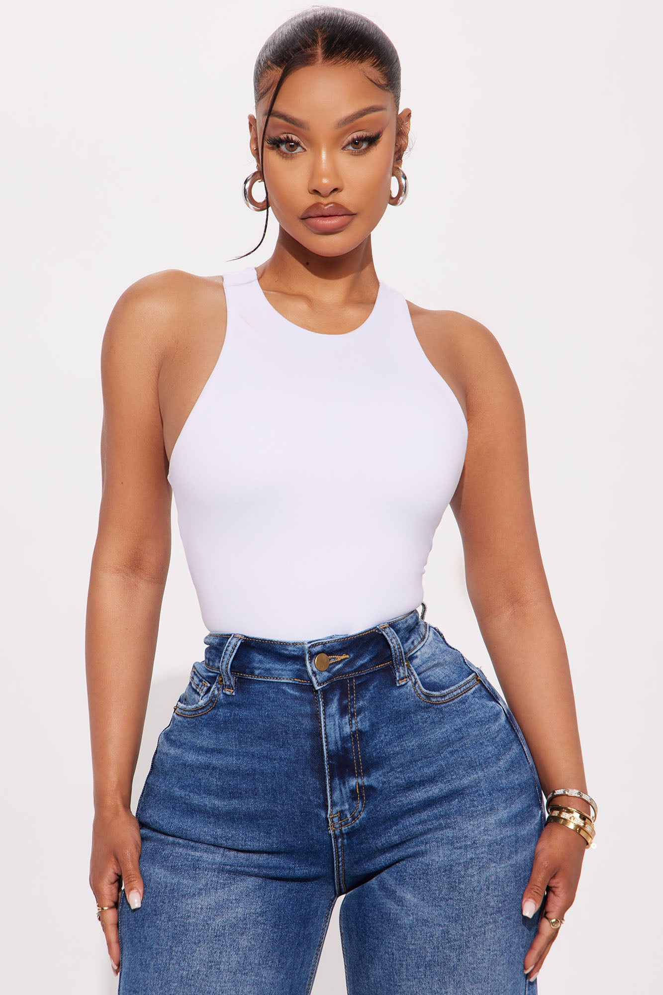 Jamie Double Lined Tank Top - White