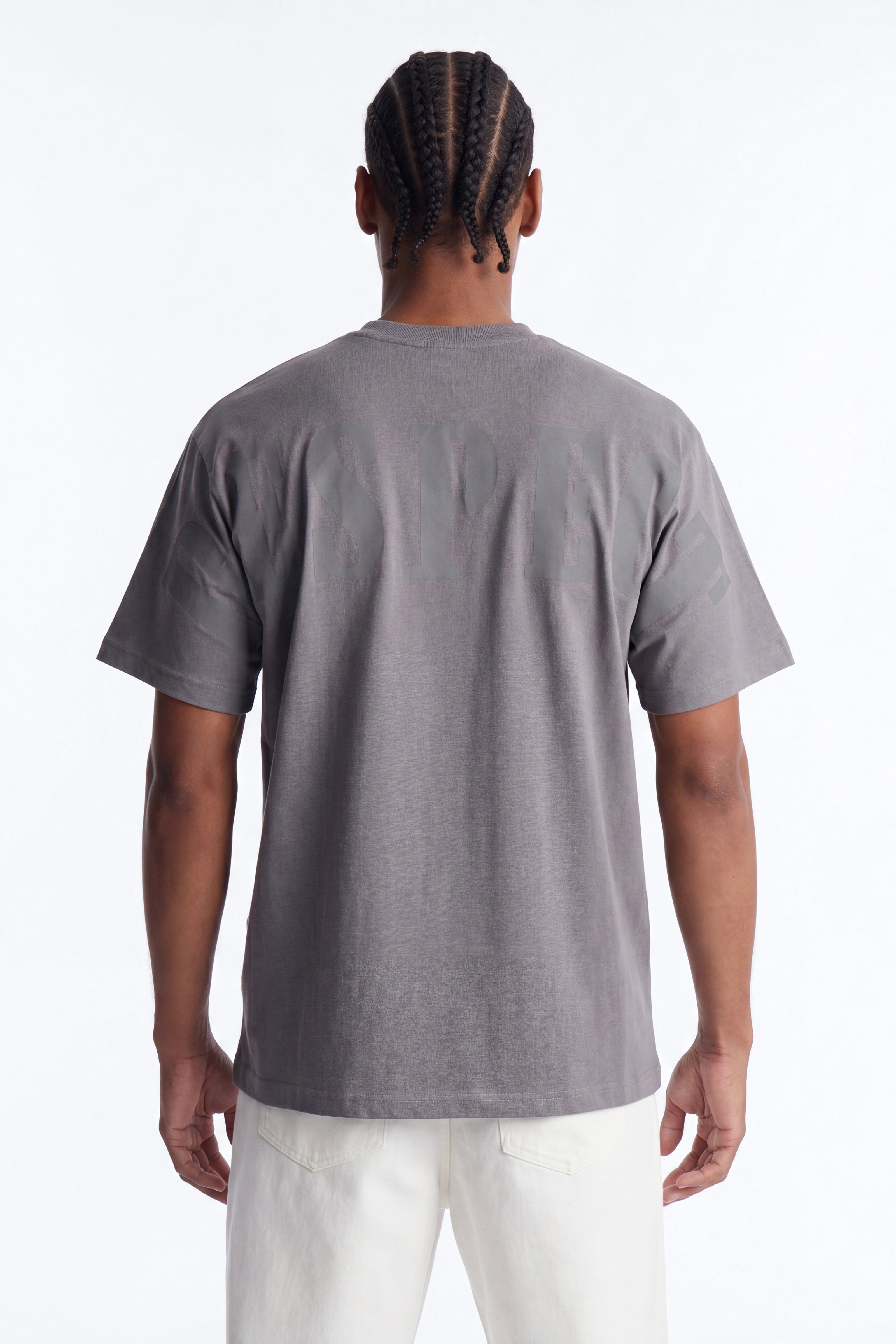 Respect Heavy Weight Oversized Short Sleeve Tee - Grey