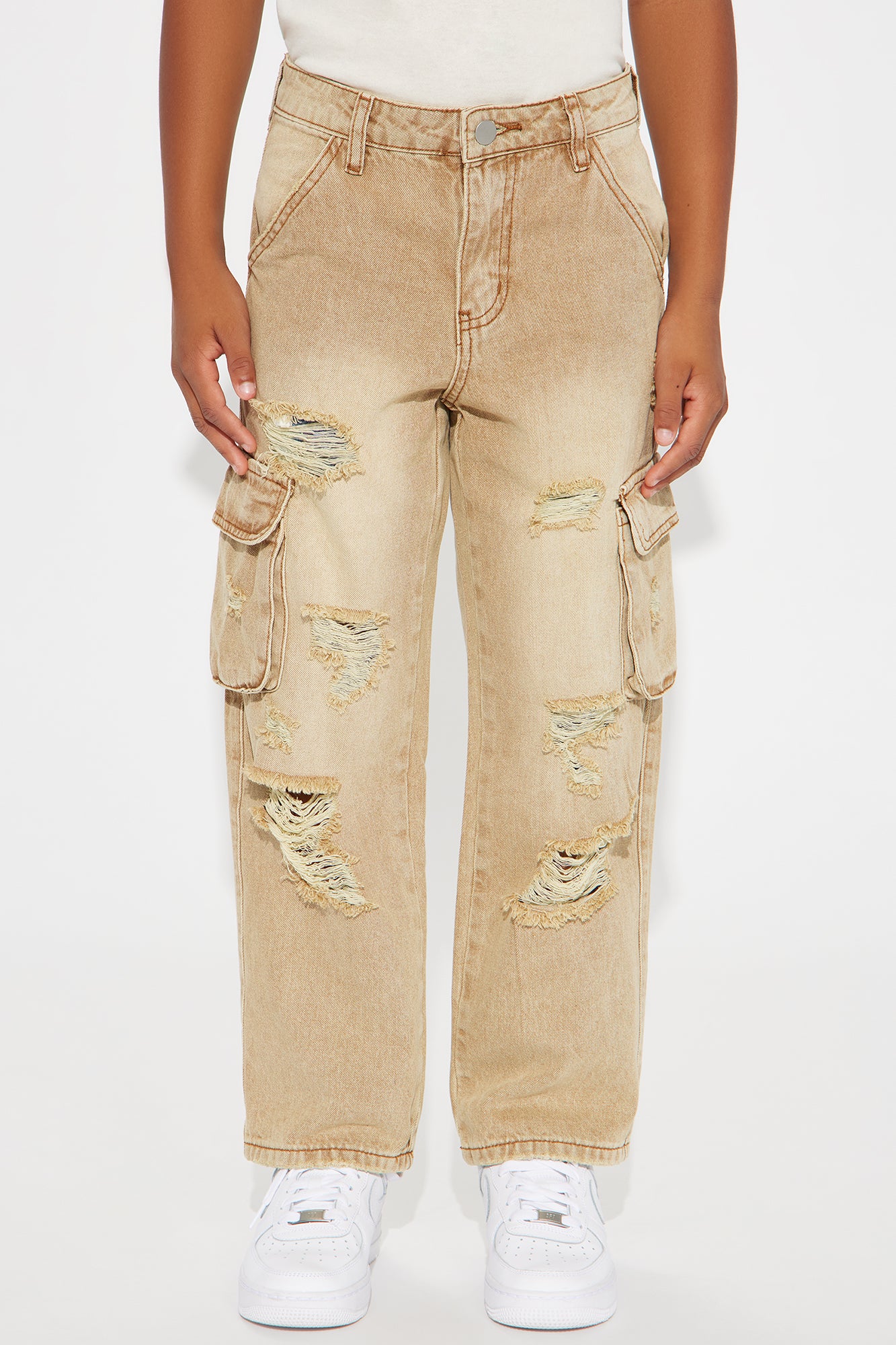 Mini Can't Catch My Drive Cargo Jean - Tan