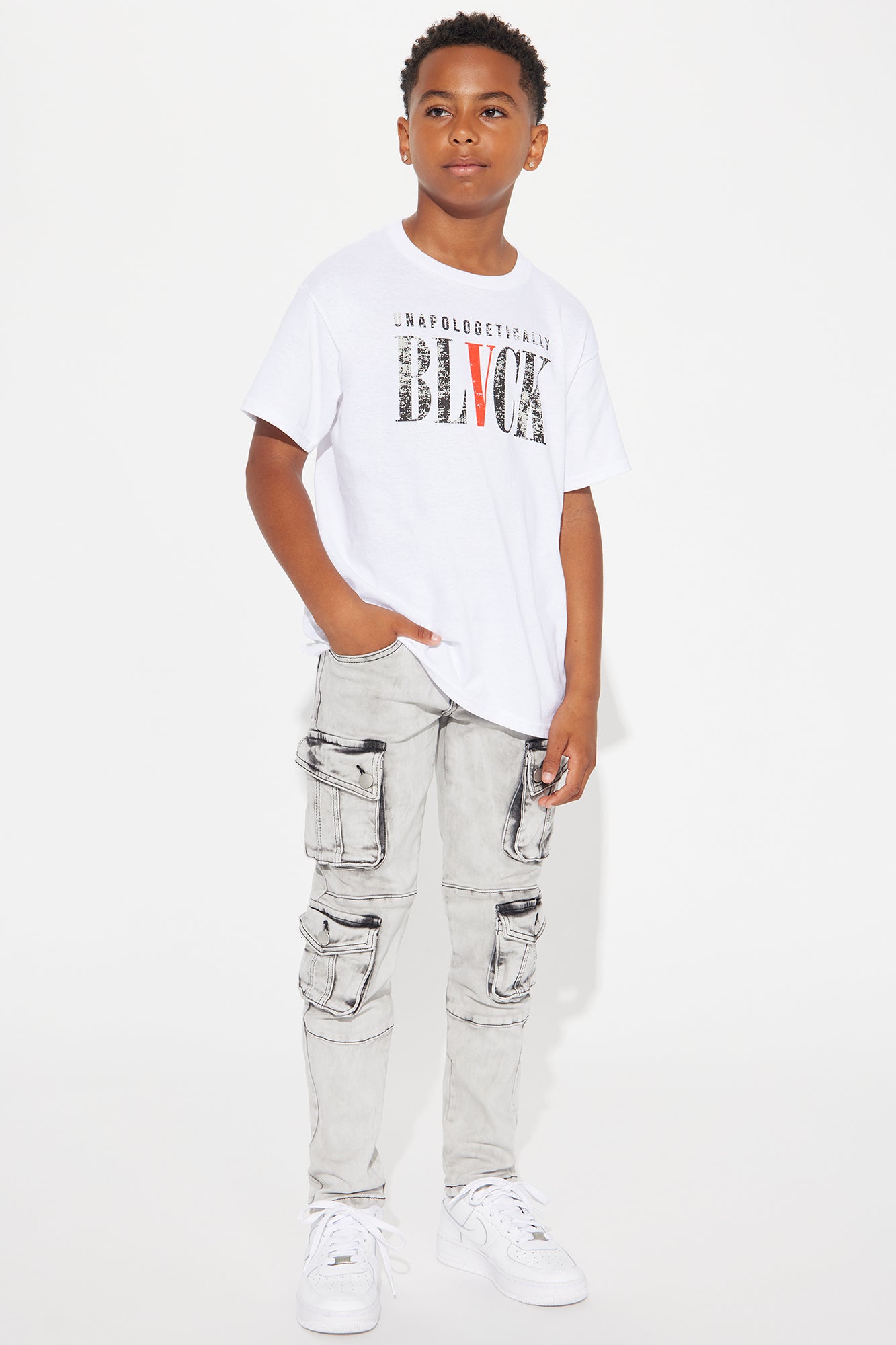 Mini This Is How We Roll Denim Jeans - Grey