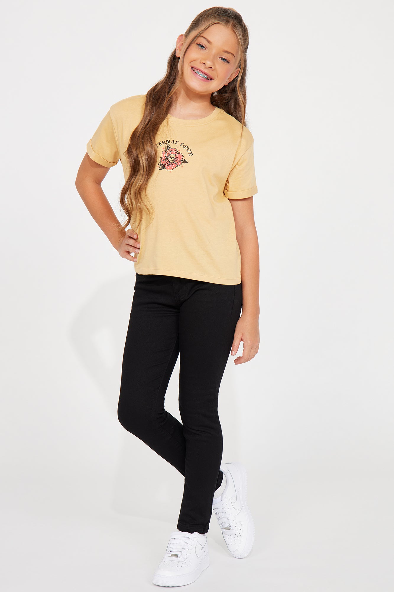 Mini Skinny Uniform Pants - Black