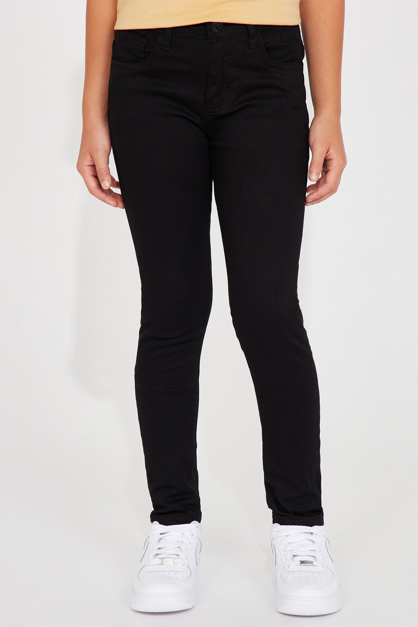 Mini Skinny Uniform Pants - Black