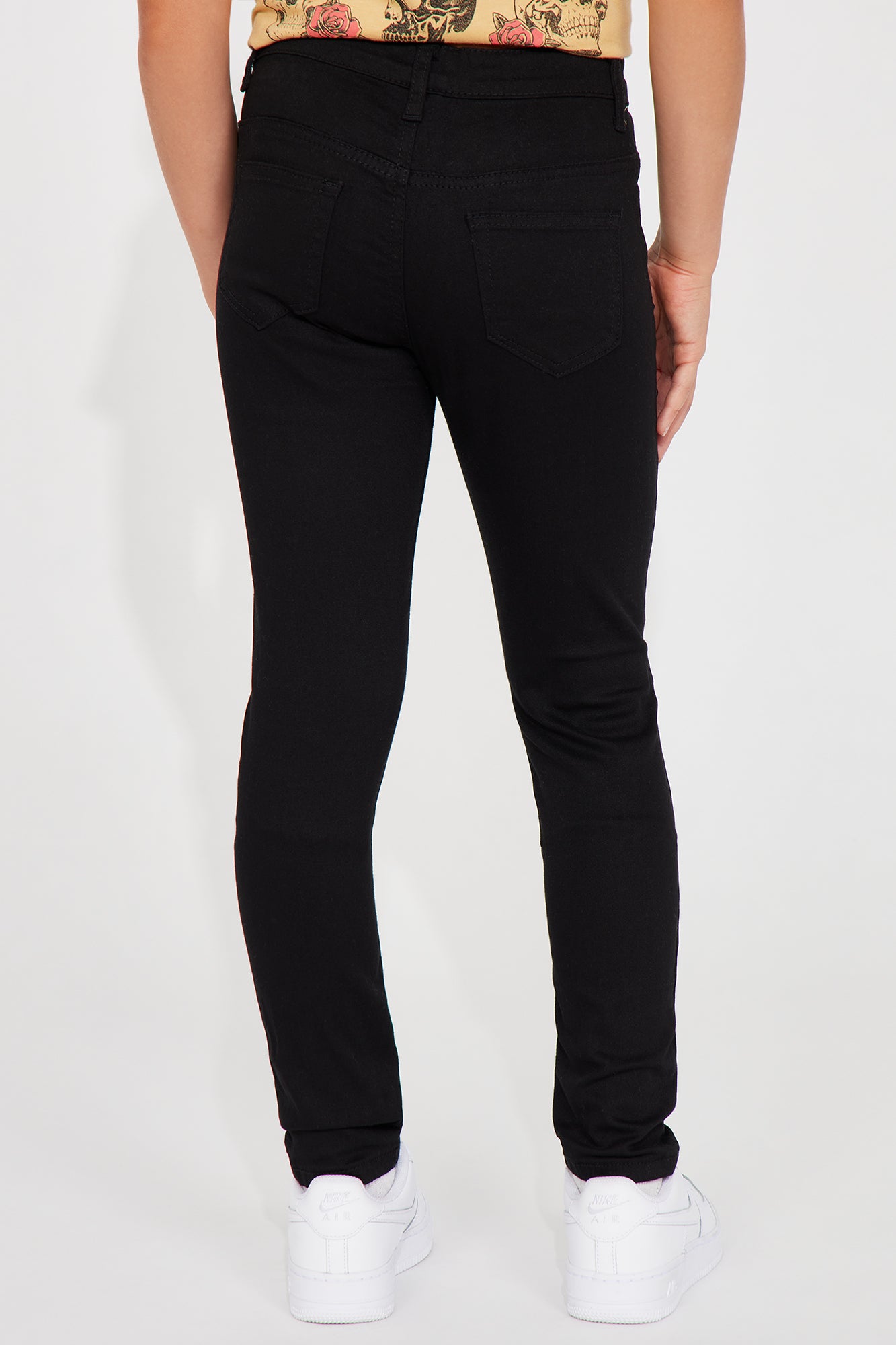 Mini Skinny Uniform Pants - Black