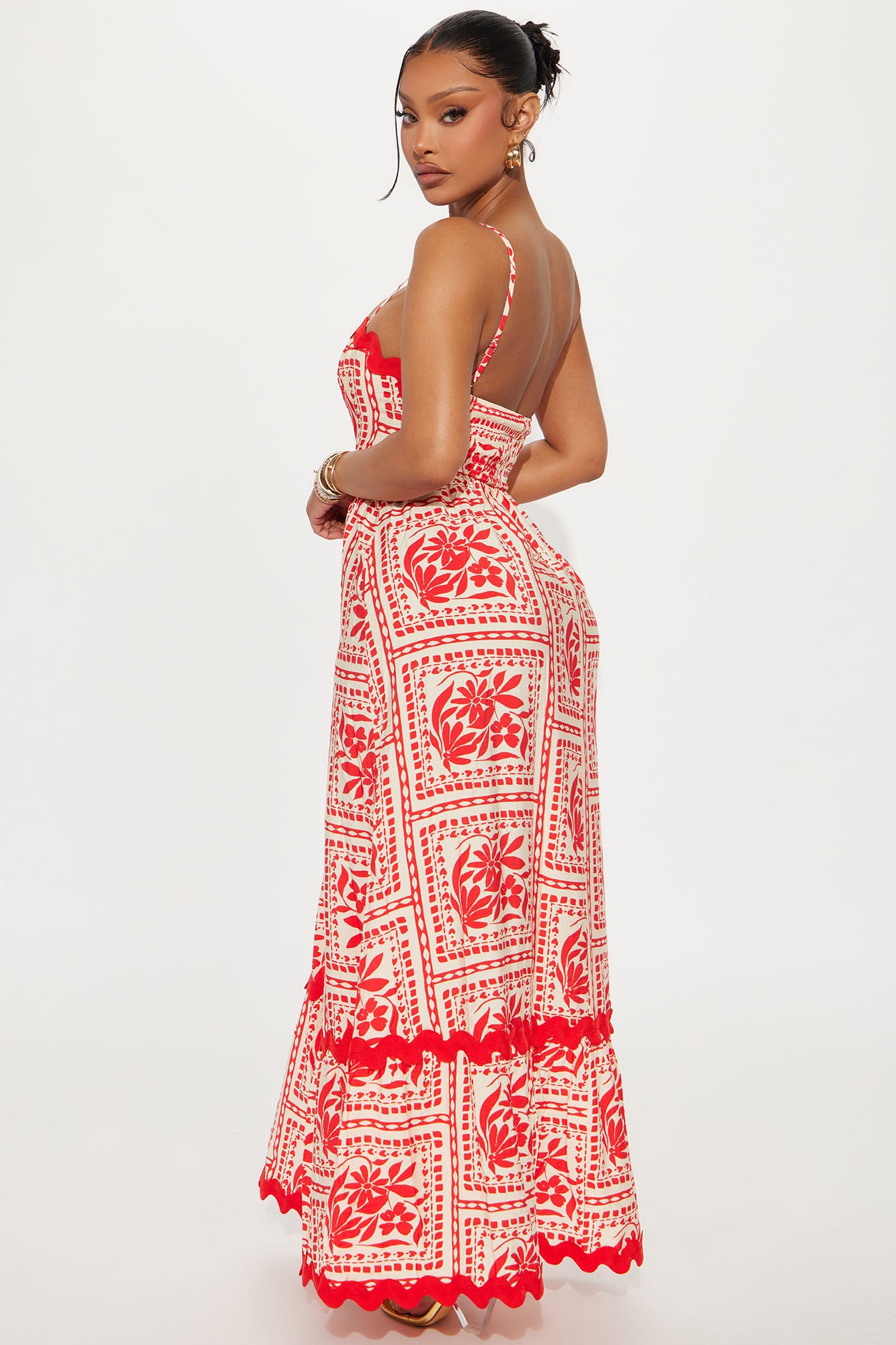 Marissa Maxi Dress - Orange/combo