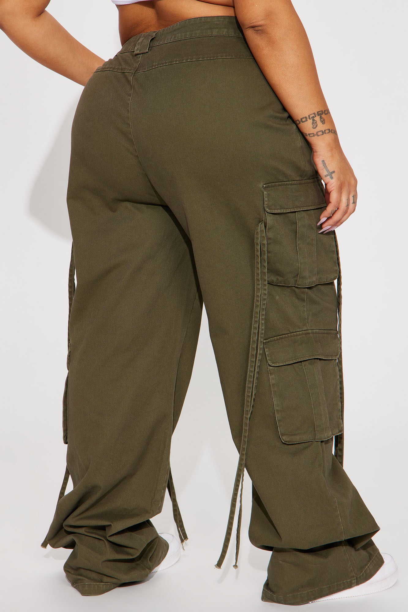 Tall Golden Hour Wide Leg Cargo Pant - Olive