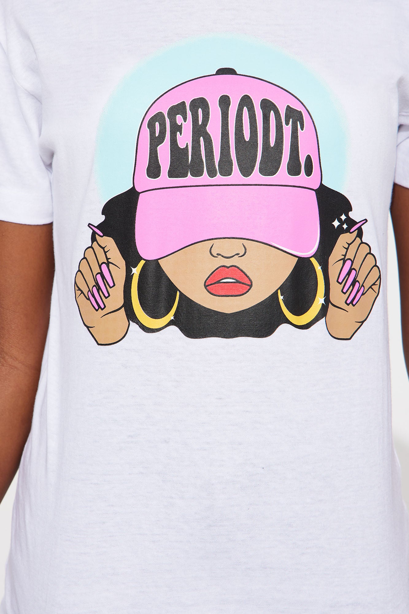 Mini Periodt Queen Short Sleeve Tee - White