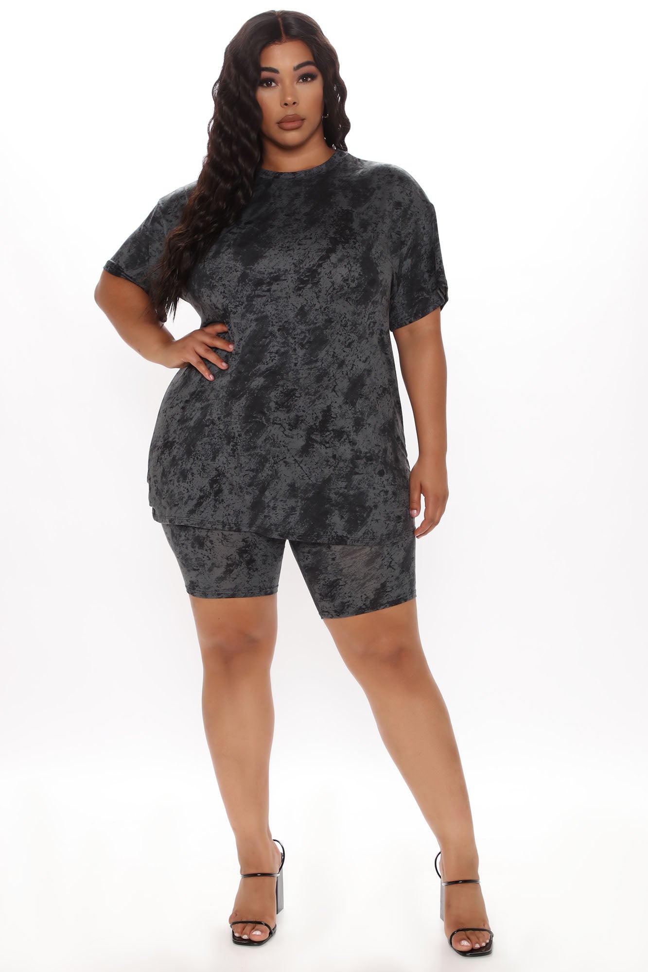 Chelsea Biker Short Set - Black