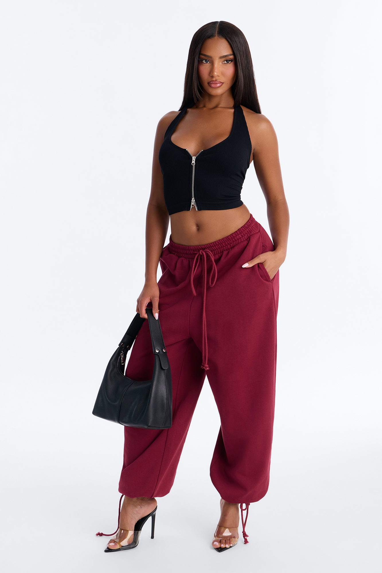 Alexa Jogger - Burgundy