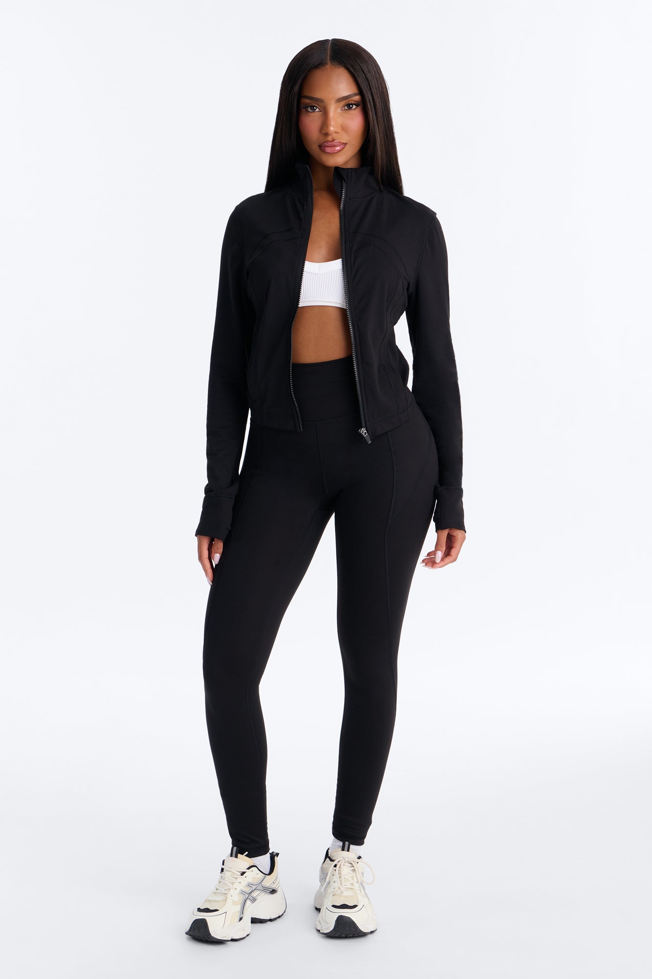 Myla Lounge Tricot Zip Front Jacket - Black