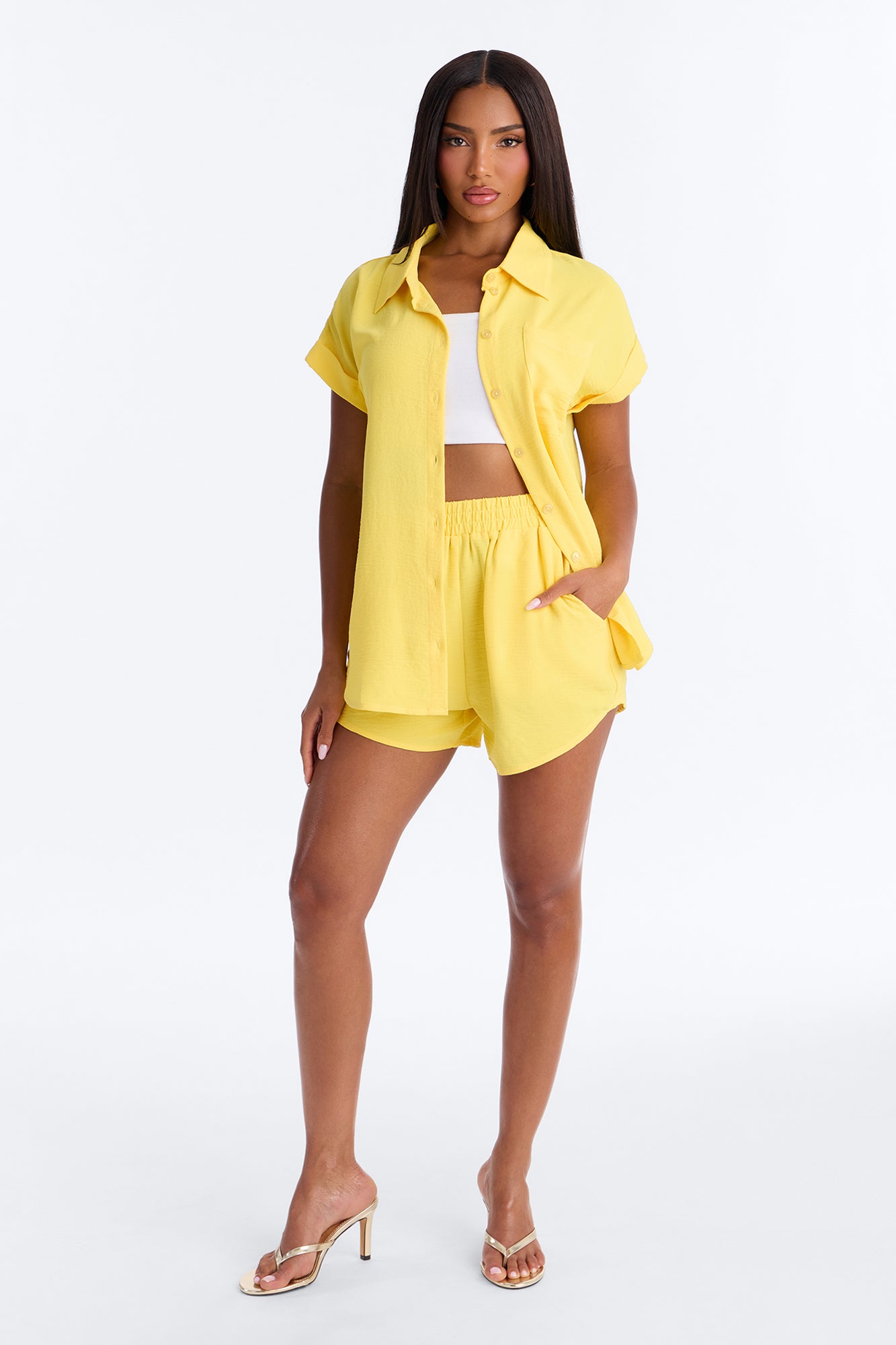 Hot Summer Short Set - Yellow