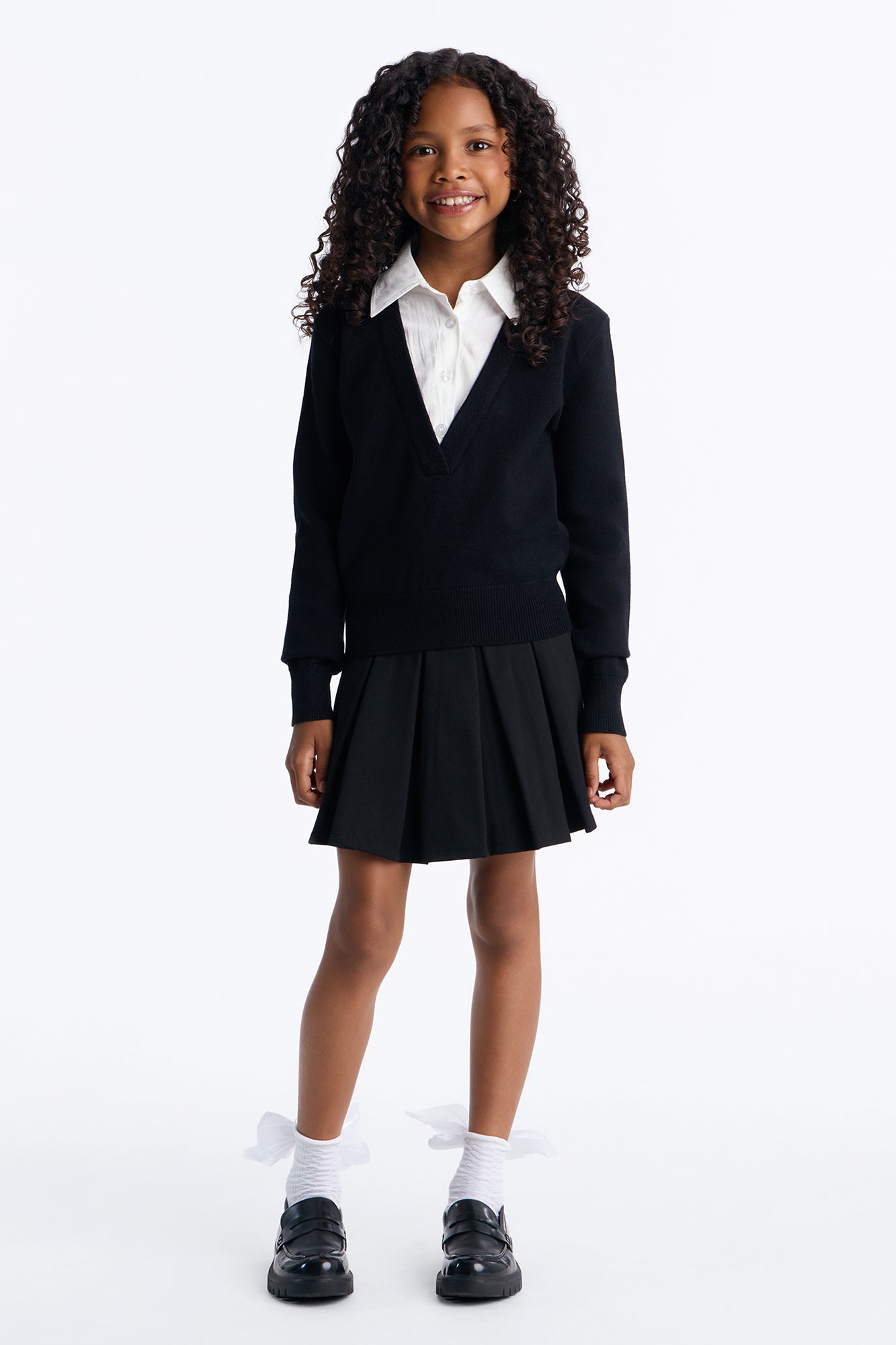 Mini Let's Have A Debate Cropped Sweater - Black