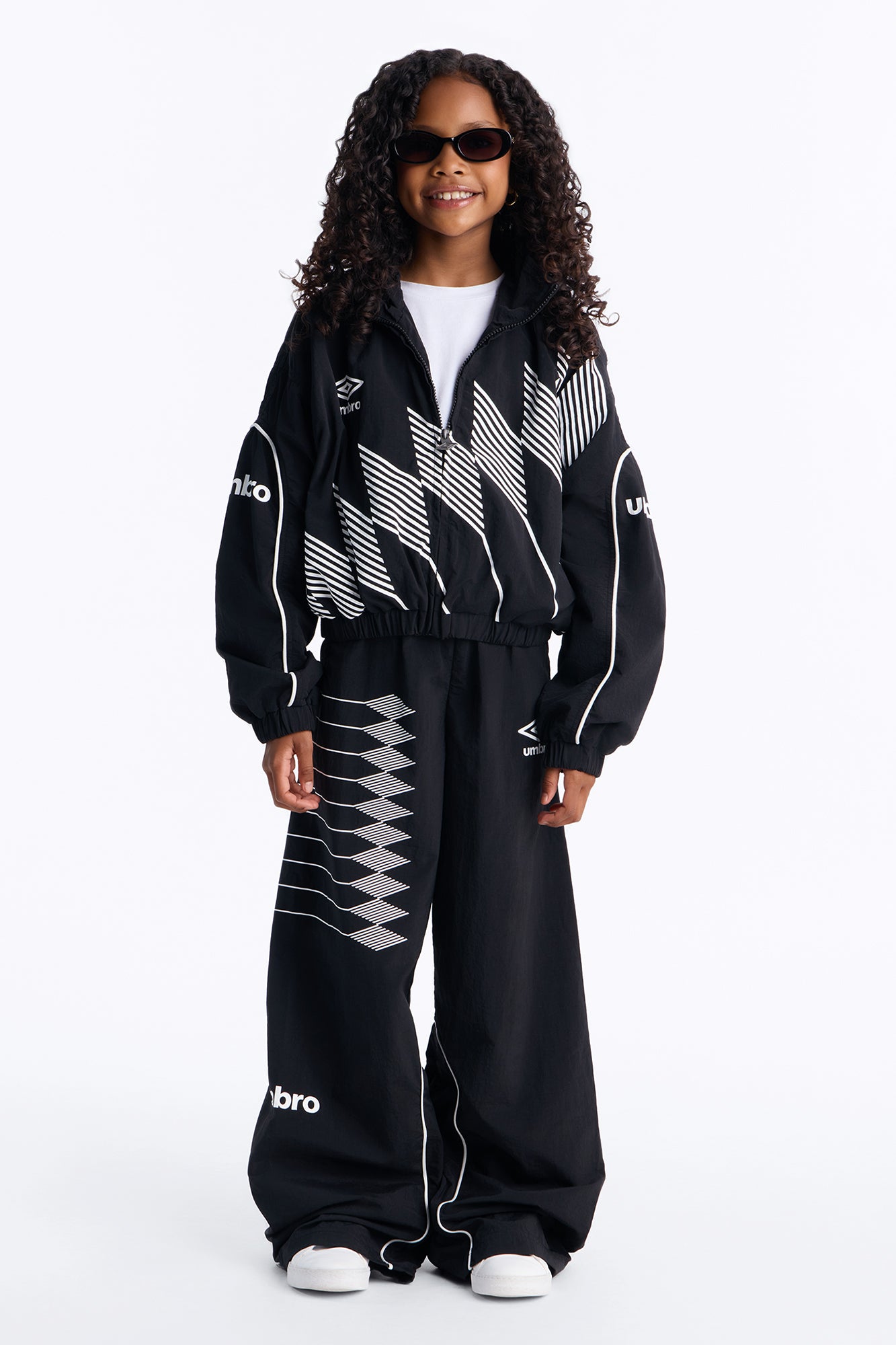 Mini Umbro Windbreaker Cropped Jacket - Black