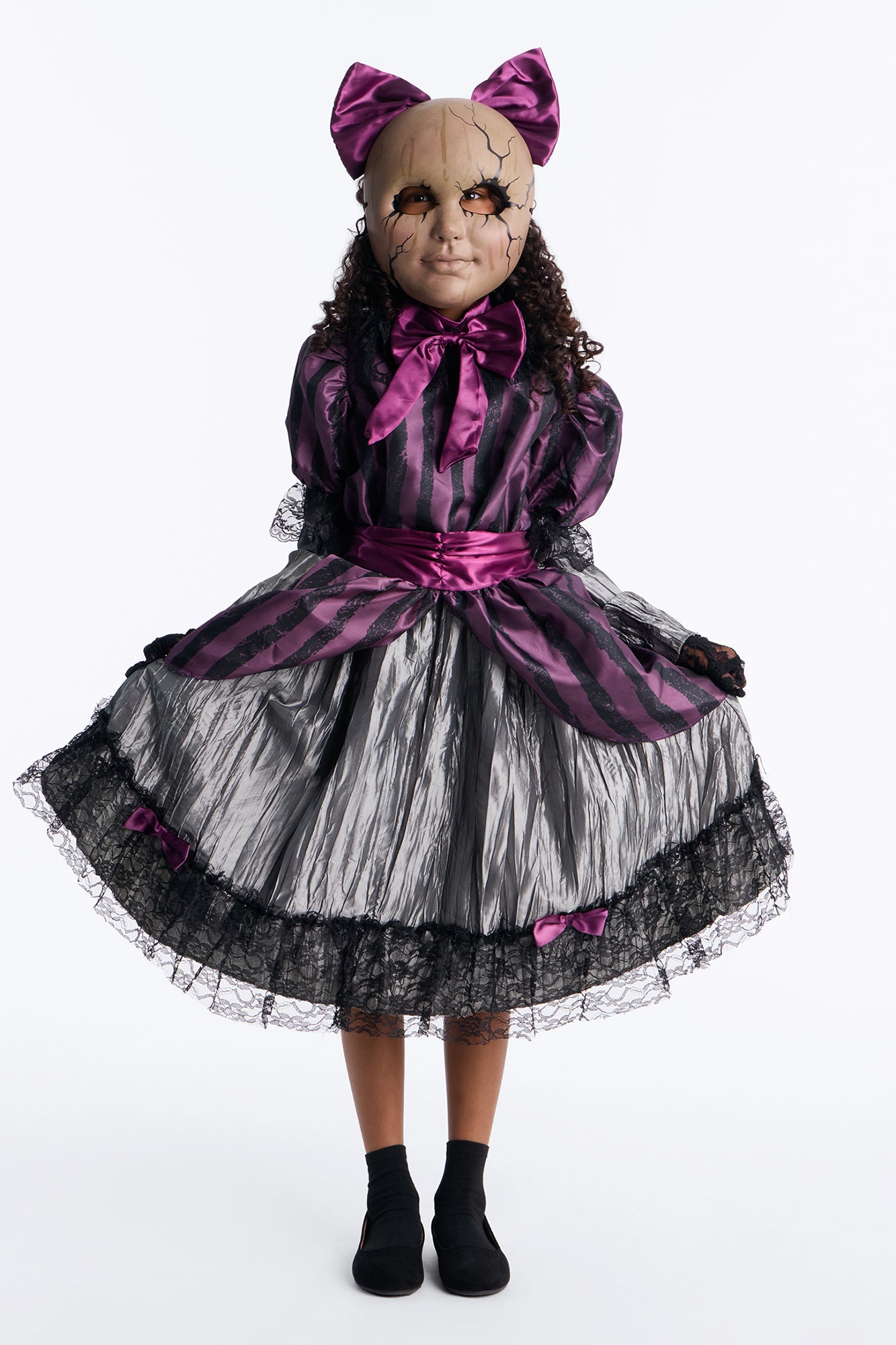 Mini Creepy Doll Costume - Purple/combo