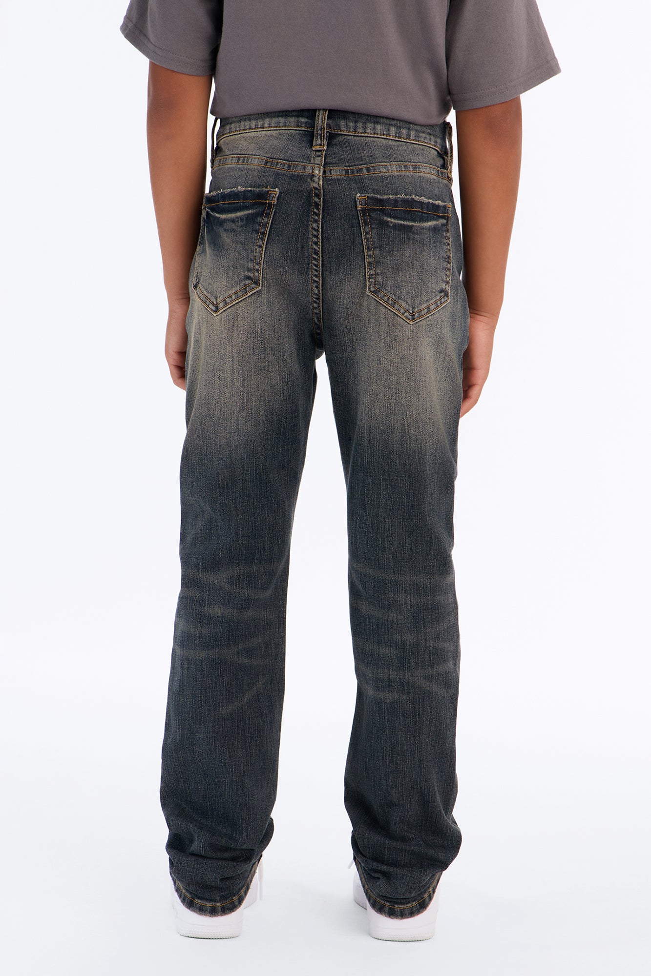 Mini Day To Day Distressed Slim Jeans - Dark Wash