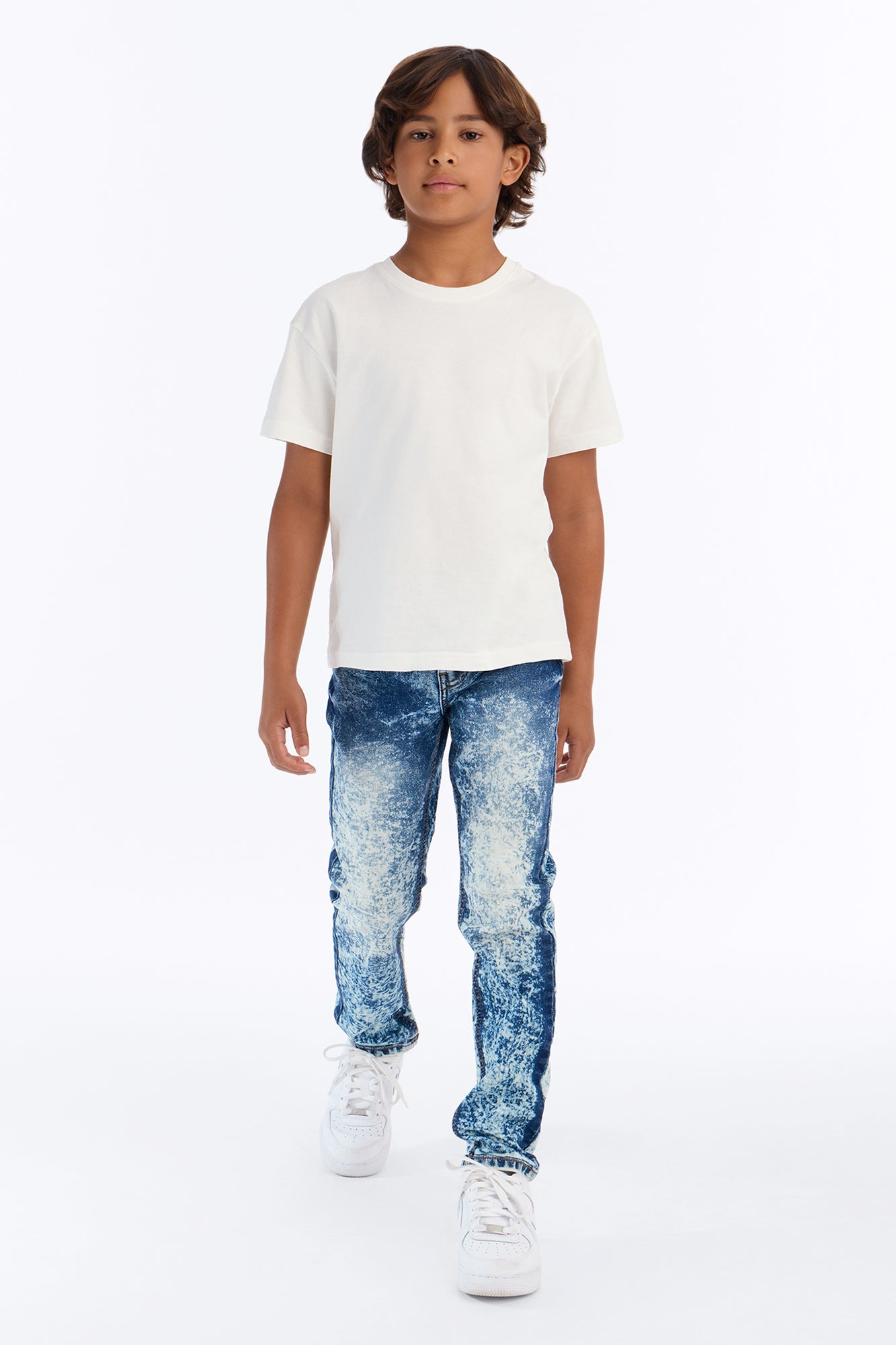 Mini Trust Yourself Skinny Jeans - Acid Wash Blue