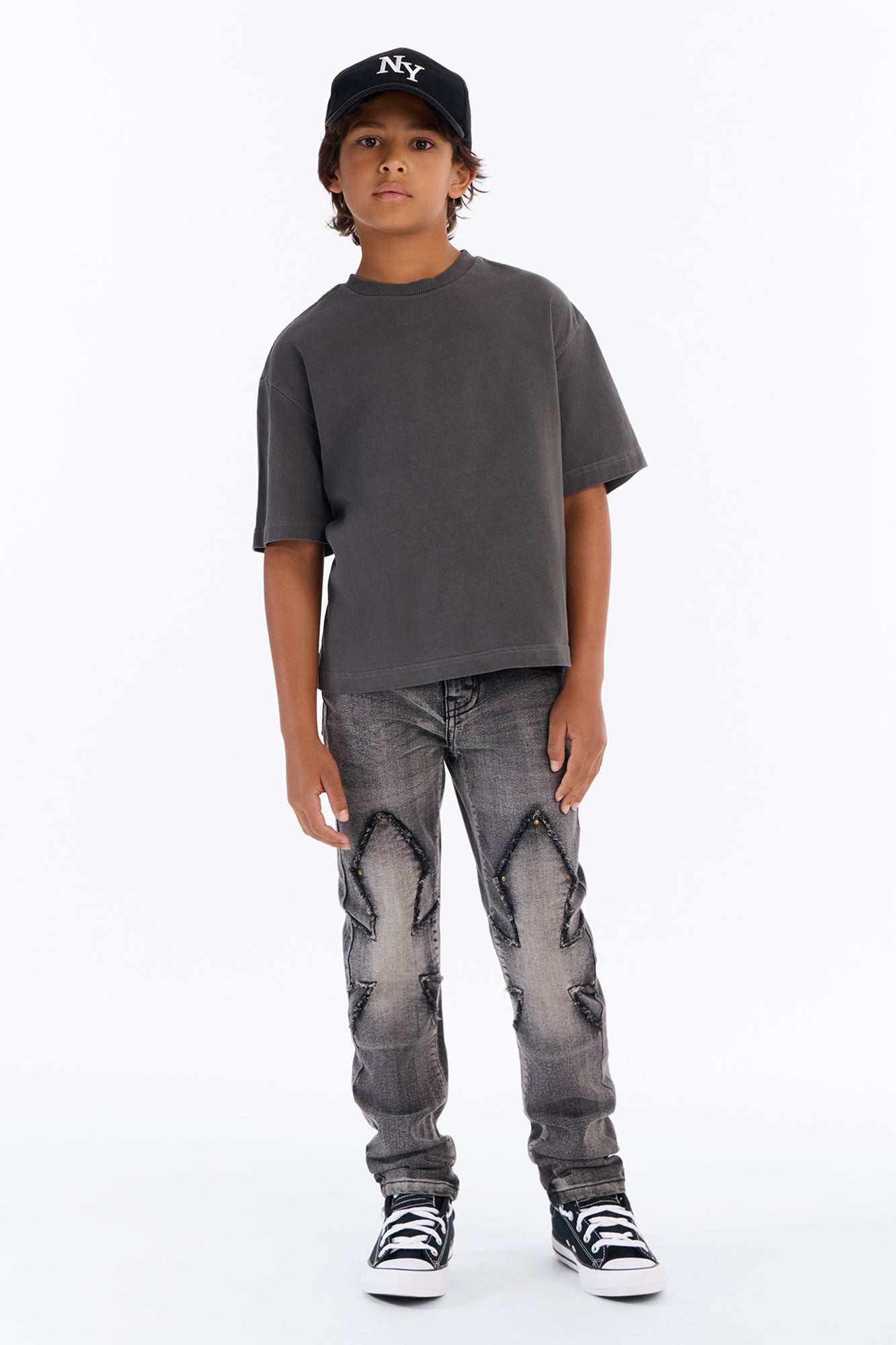 Mini He's Courageous Skinny Jeans - Black Wash