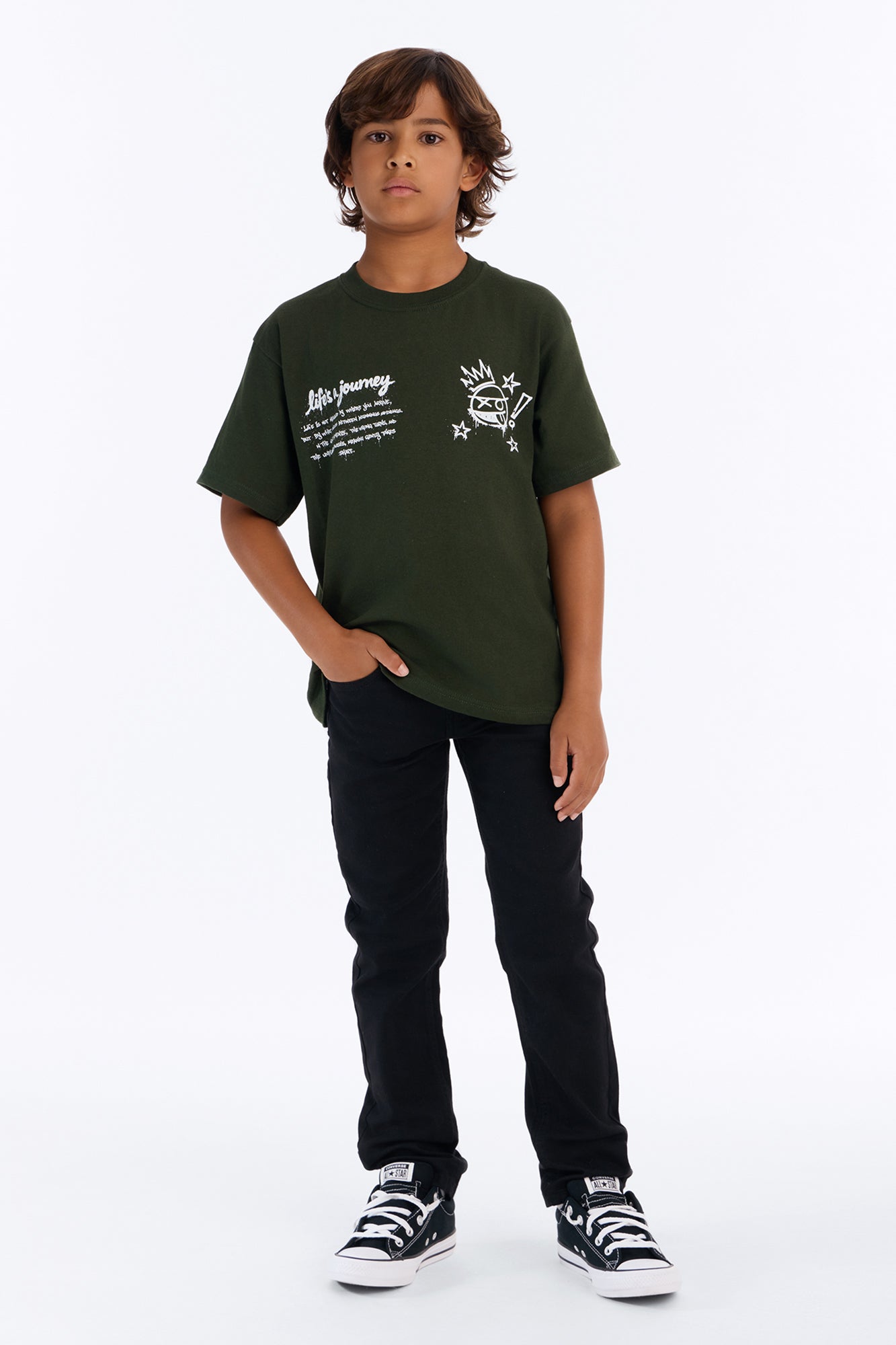 Mini Life's A Journey Short Sleeve Tee - Green