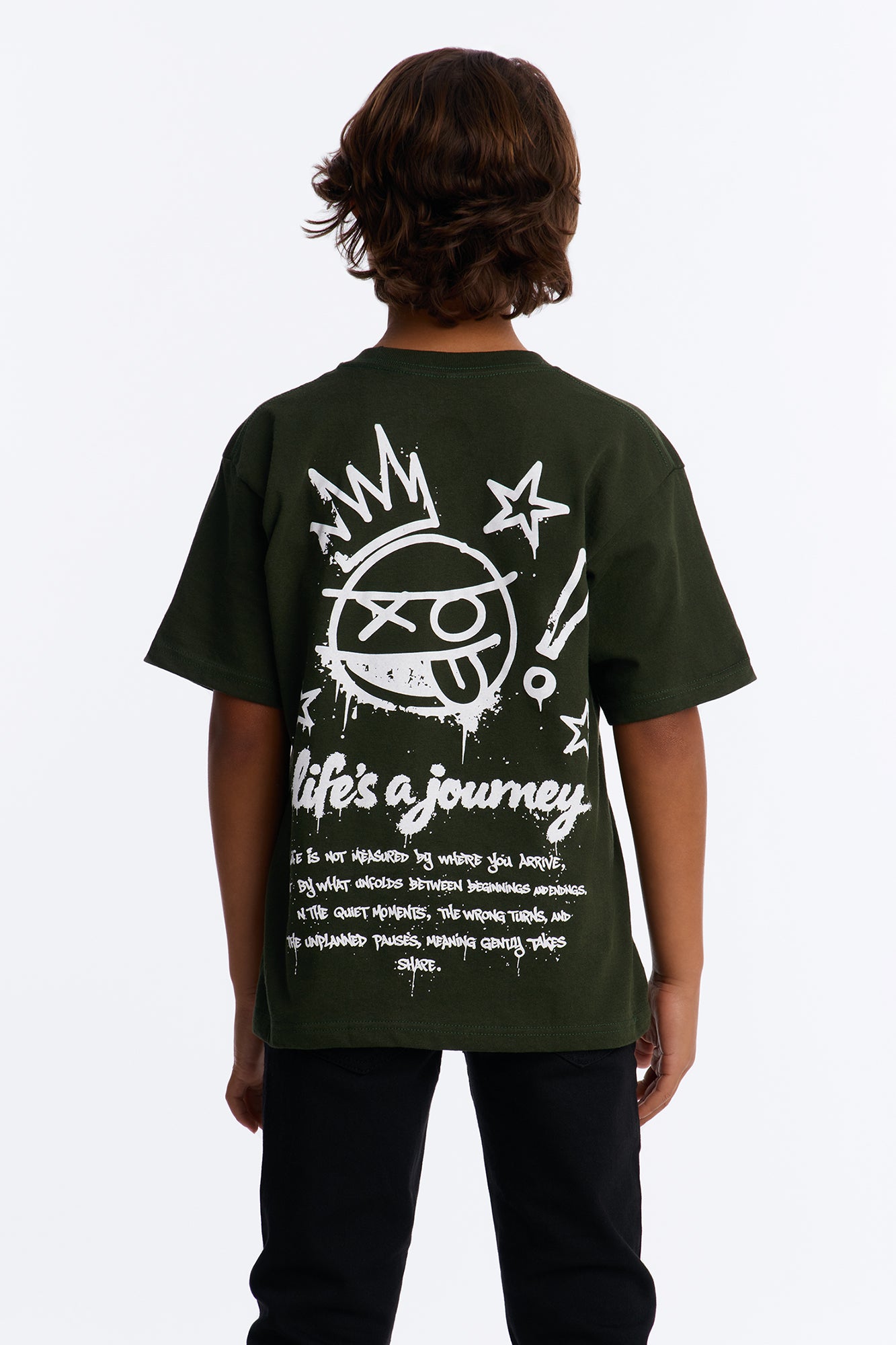 Mini Life's A Journey Short Sleeve Tee - Green