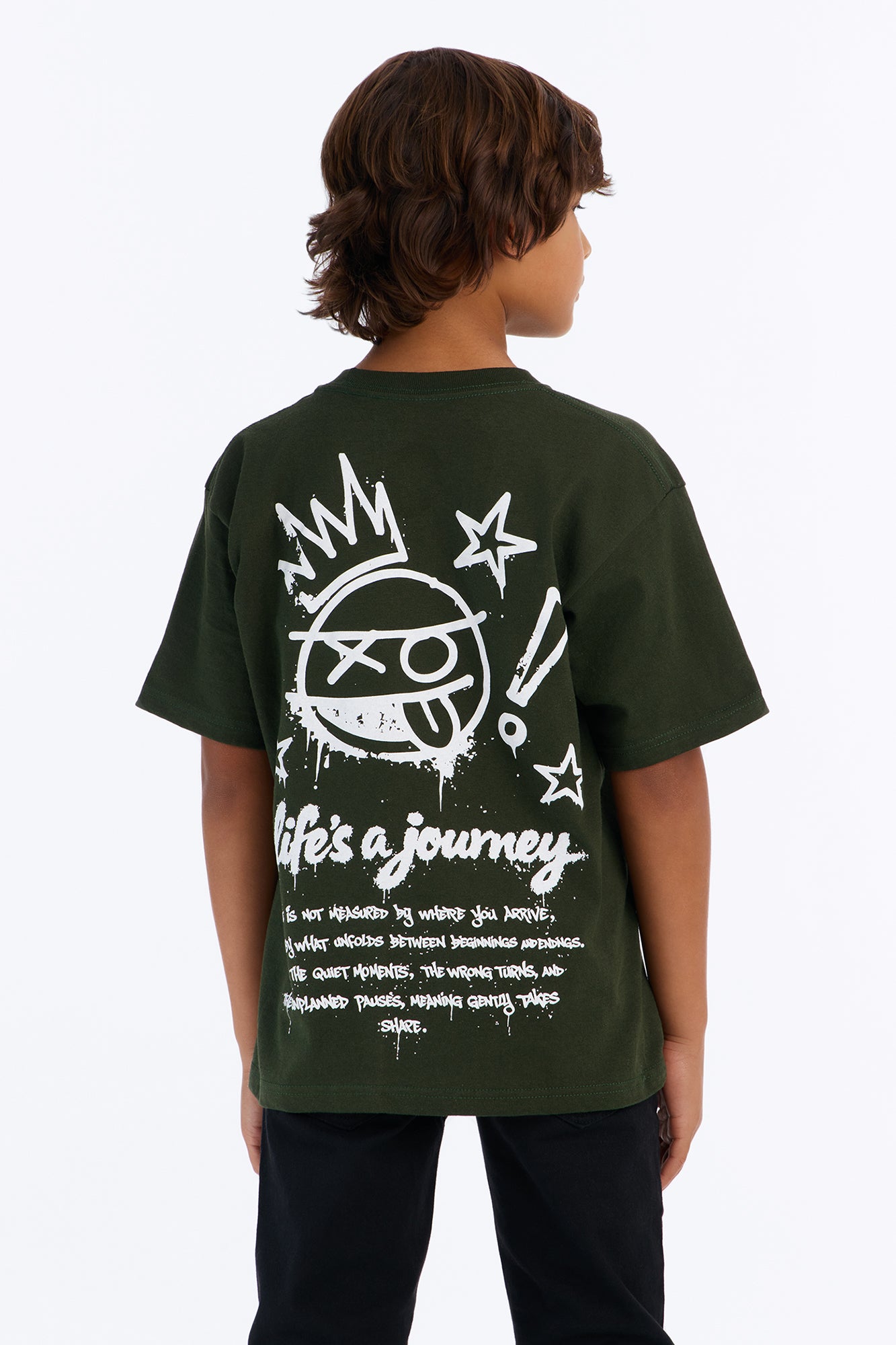 Mini Life's A Journey Short Sleeve Tee - Green