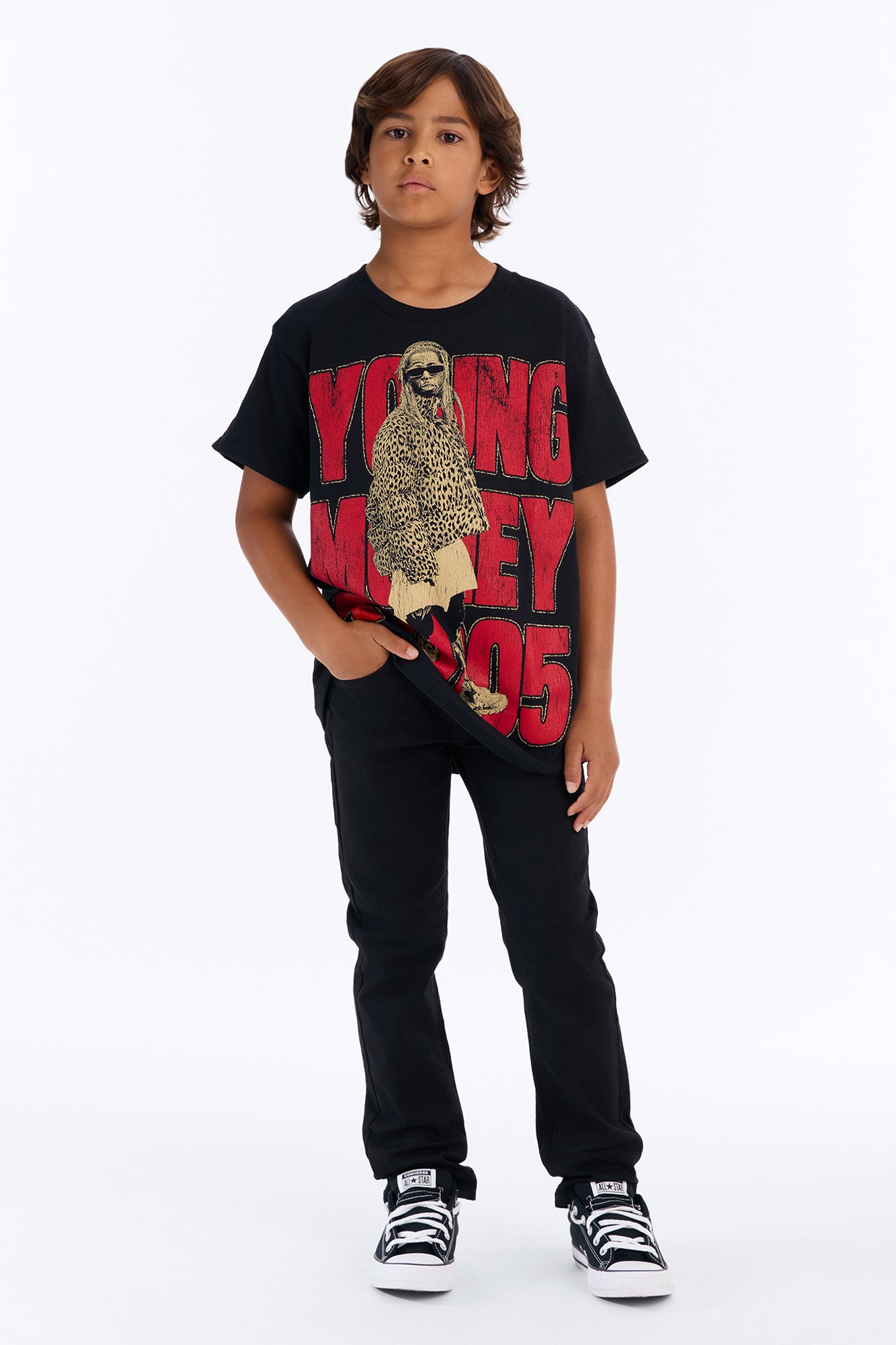 Mini Lil Wayne Young Money Est 2005 Short Sleeve Tee - Black