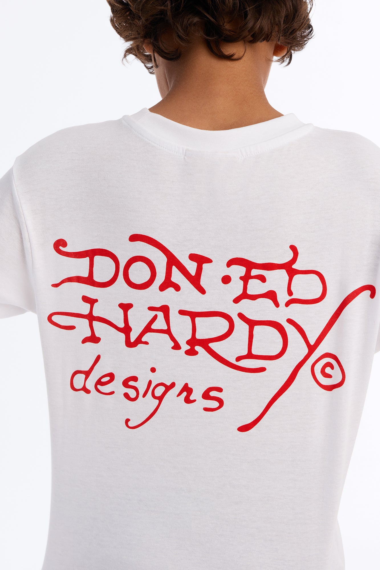 Mini Ed Hardy NYC Front/Back Short Sleeve Tee - White