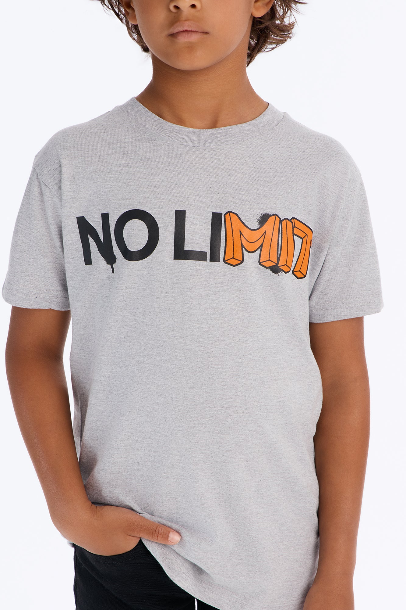 Mini No Limit Short Sleeve Tee - Heather Grey