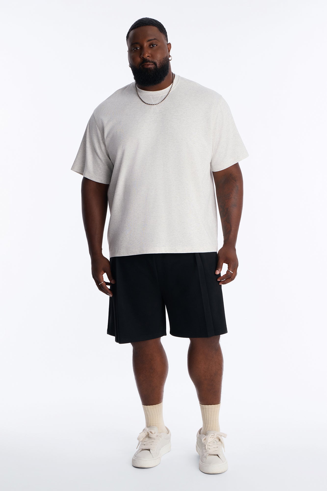 Collegiate Crewneck Tee - Grey