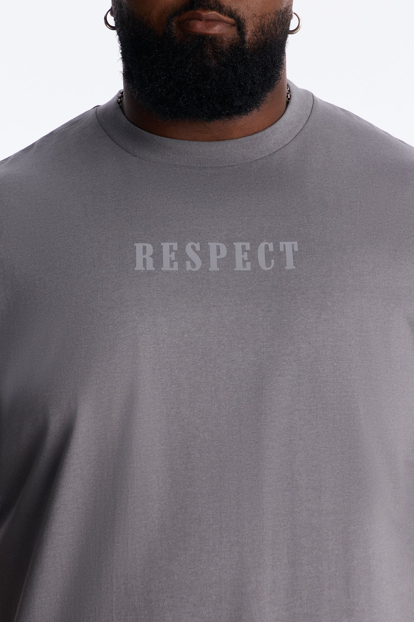 Respect Heavy Weight Oversized Short Sleeve Tee - Grey