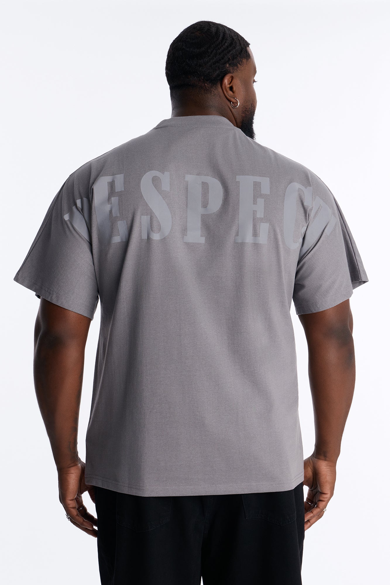 Respect Heavy Weight Oversized Short Sleeve Tee - Grey