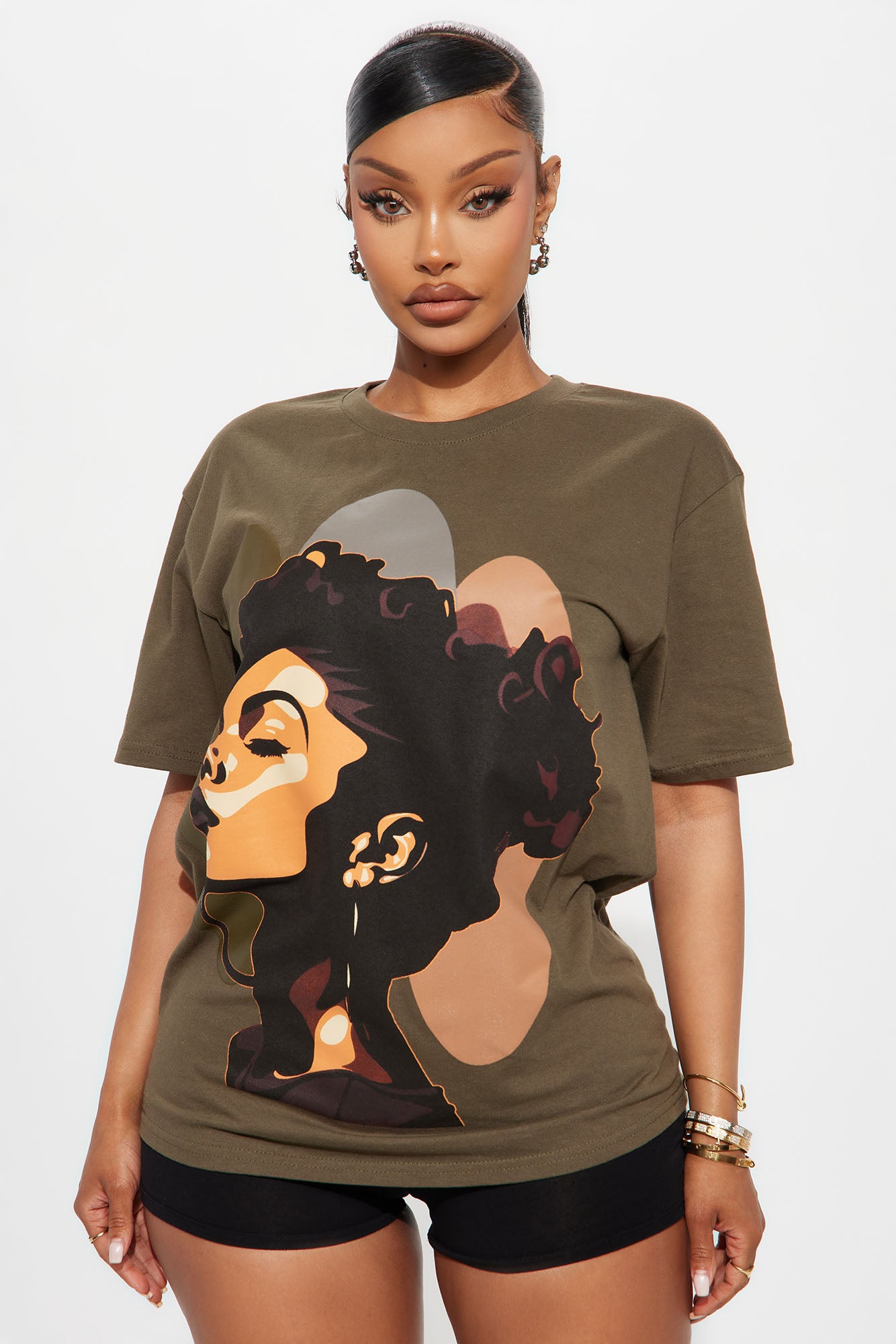 Beautiful Woman Tee - Dark Olive