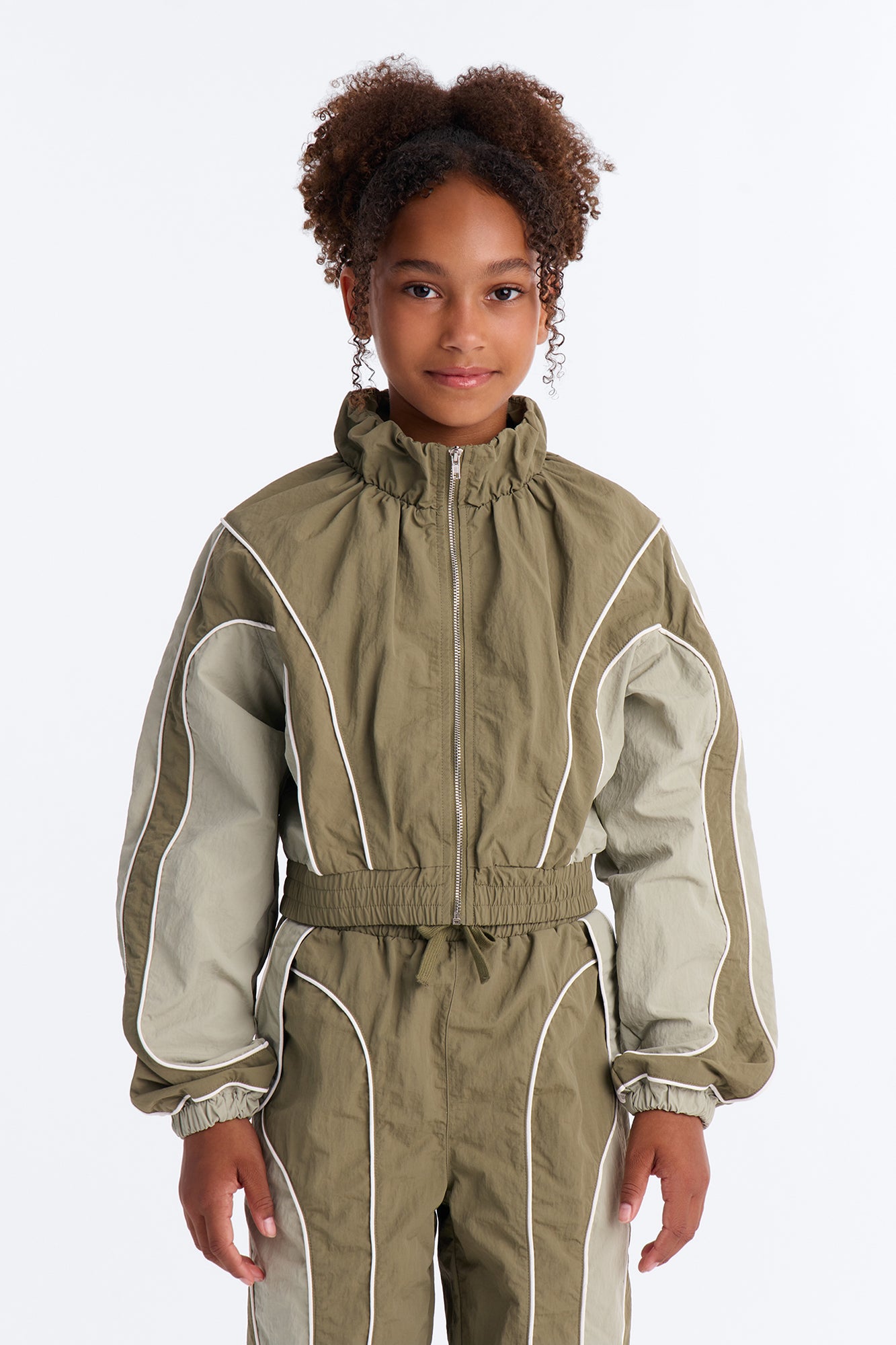 Mini New Era Colorblock Windbreaker Jacket - Sage