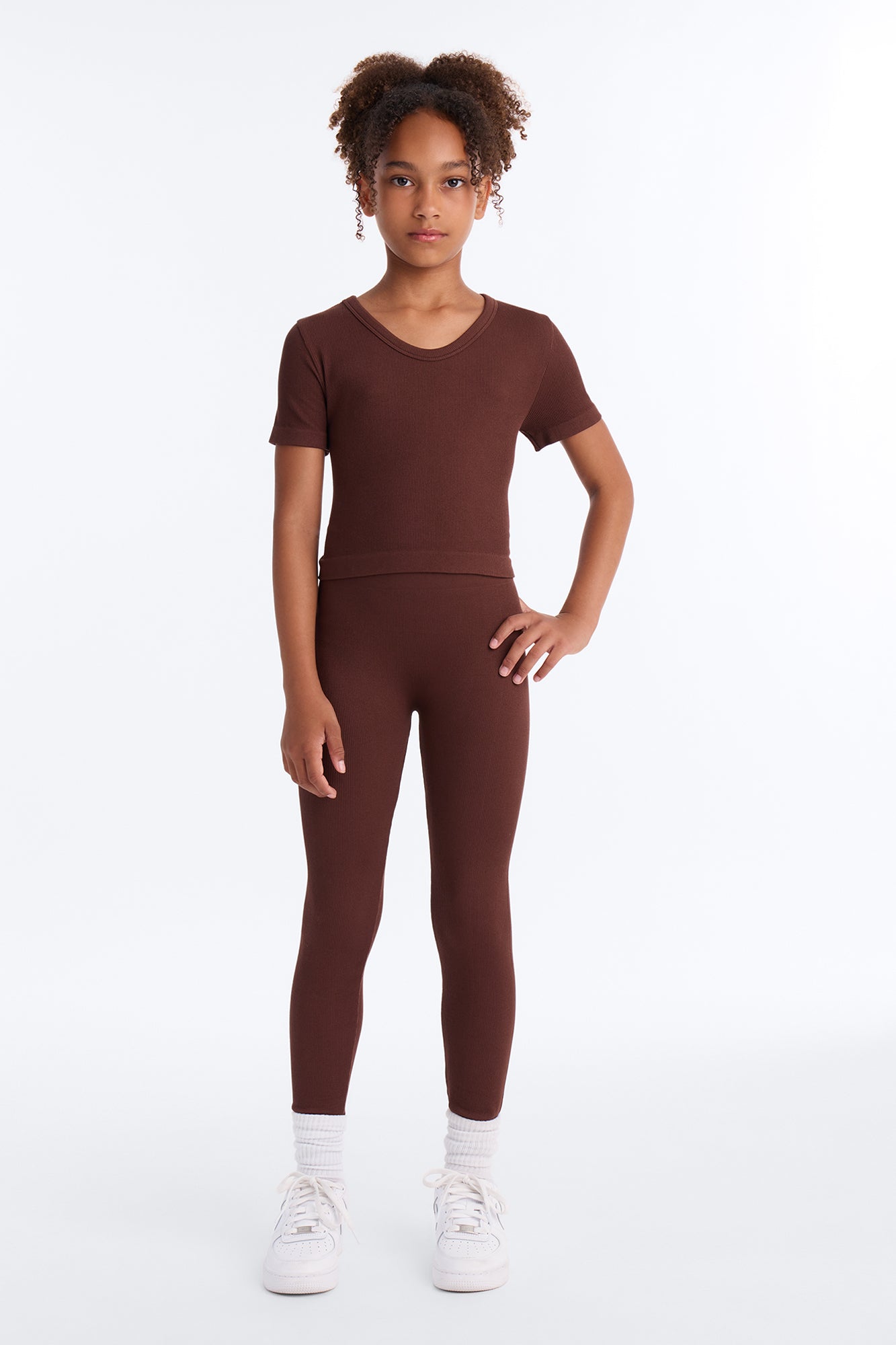 Mini Alisa Seamless Legging Set - Mocha