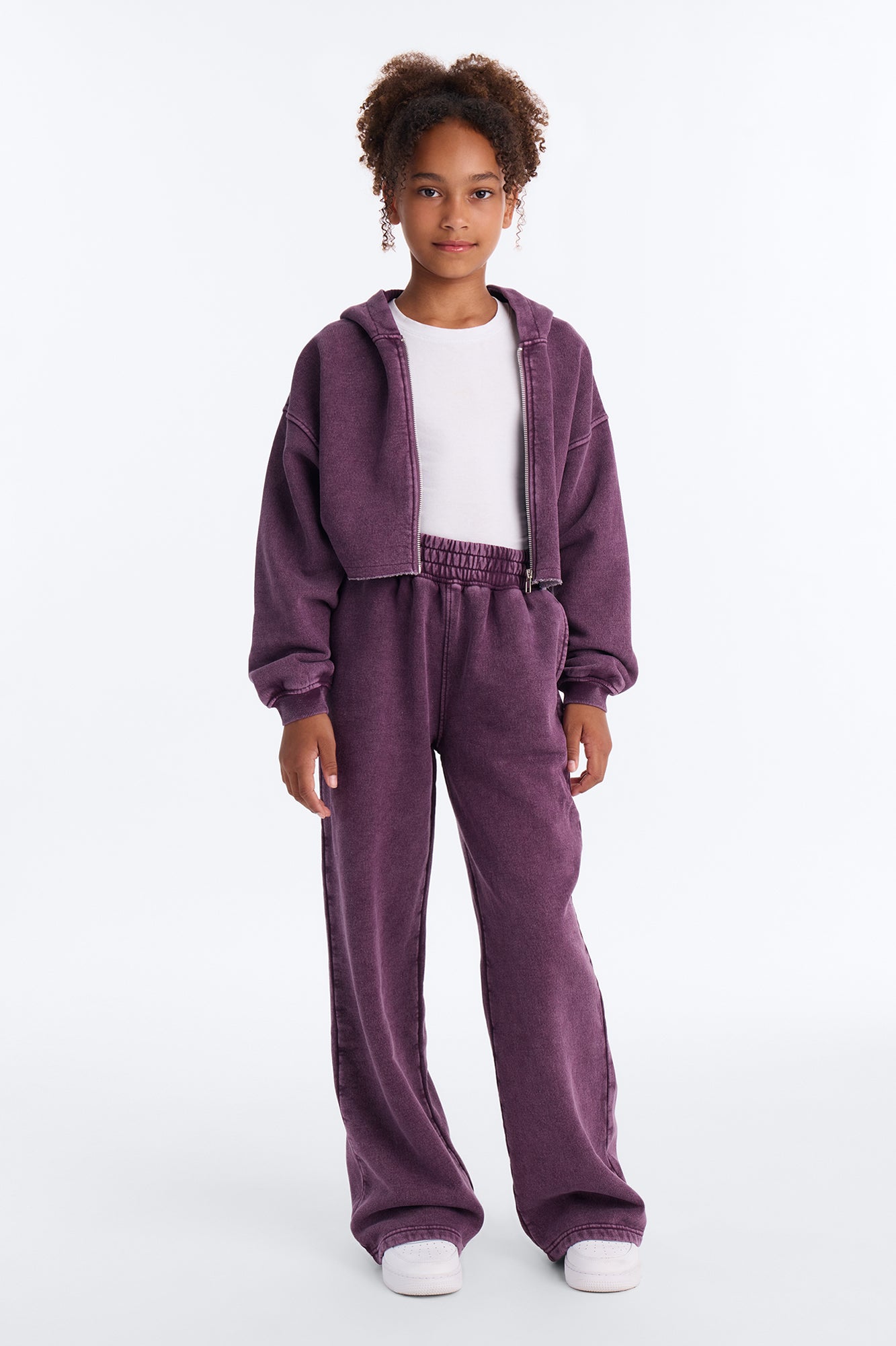 Mini On The Go Fleece Pant Set II - Purple