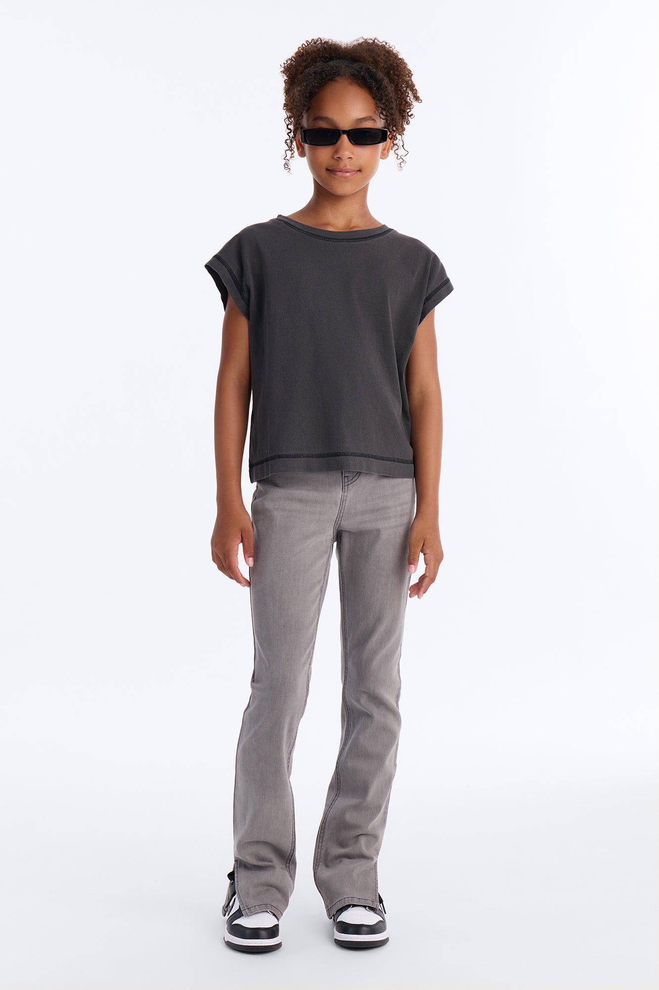 Mini Soho Side Split Skinny Jeans - Grey
