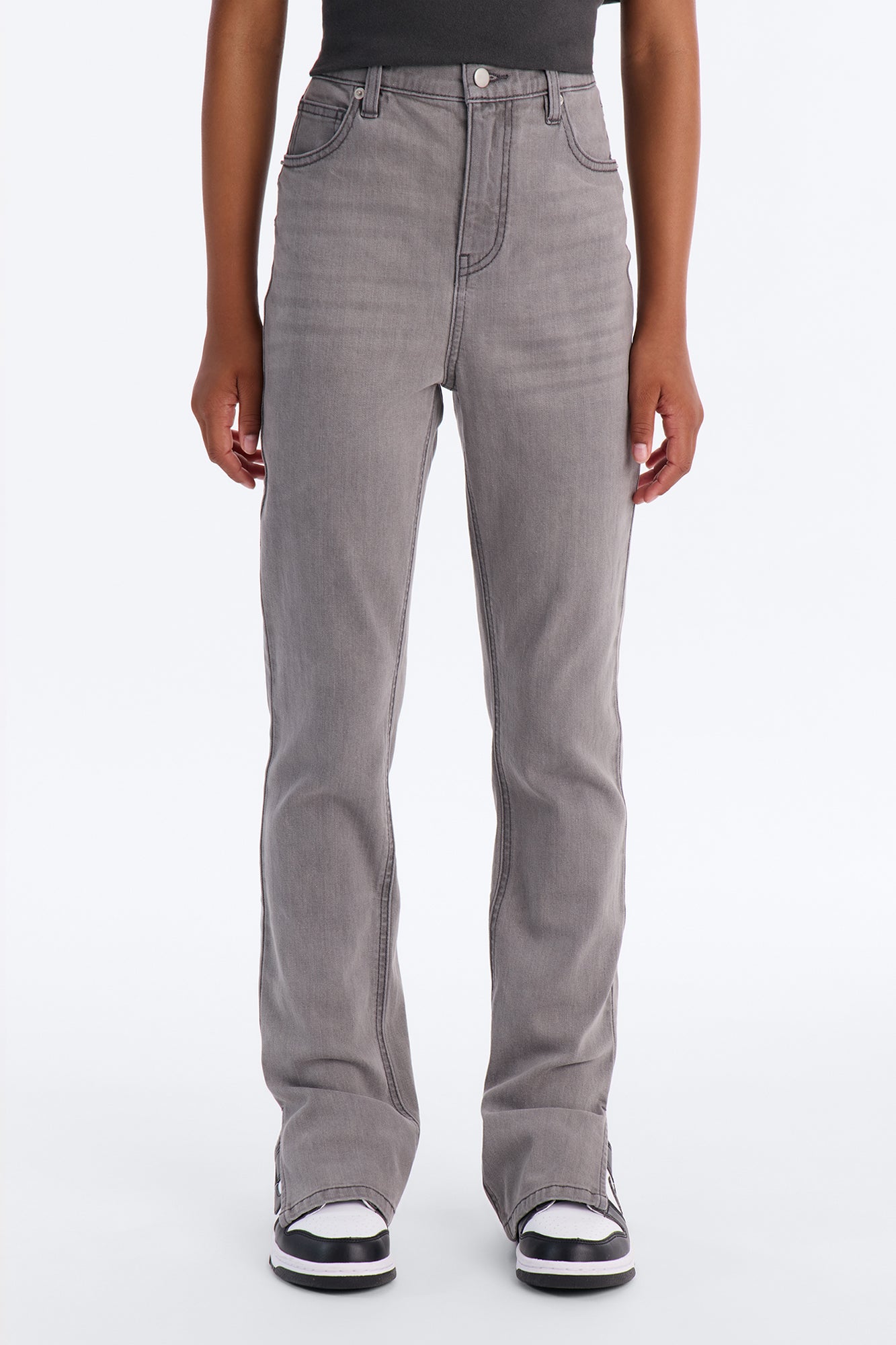 Mini Soho Side Split Skinny Jeans - Grey