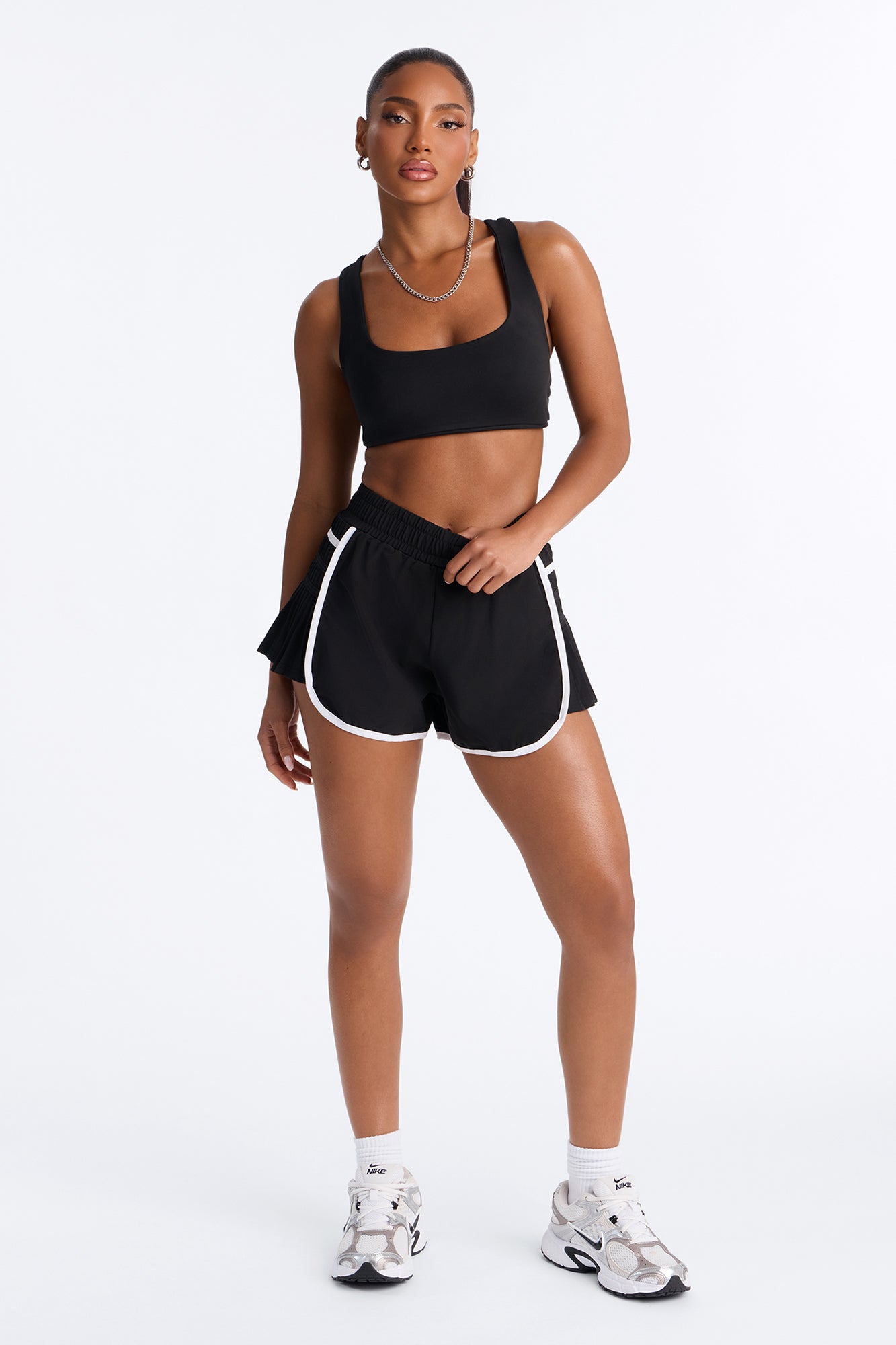 Amy Sports Bra Short Set - Black