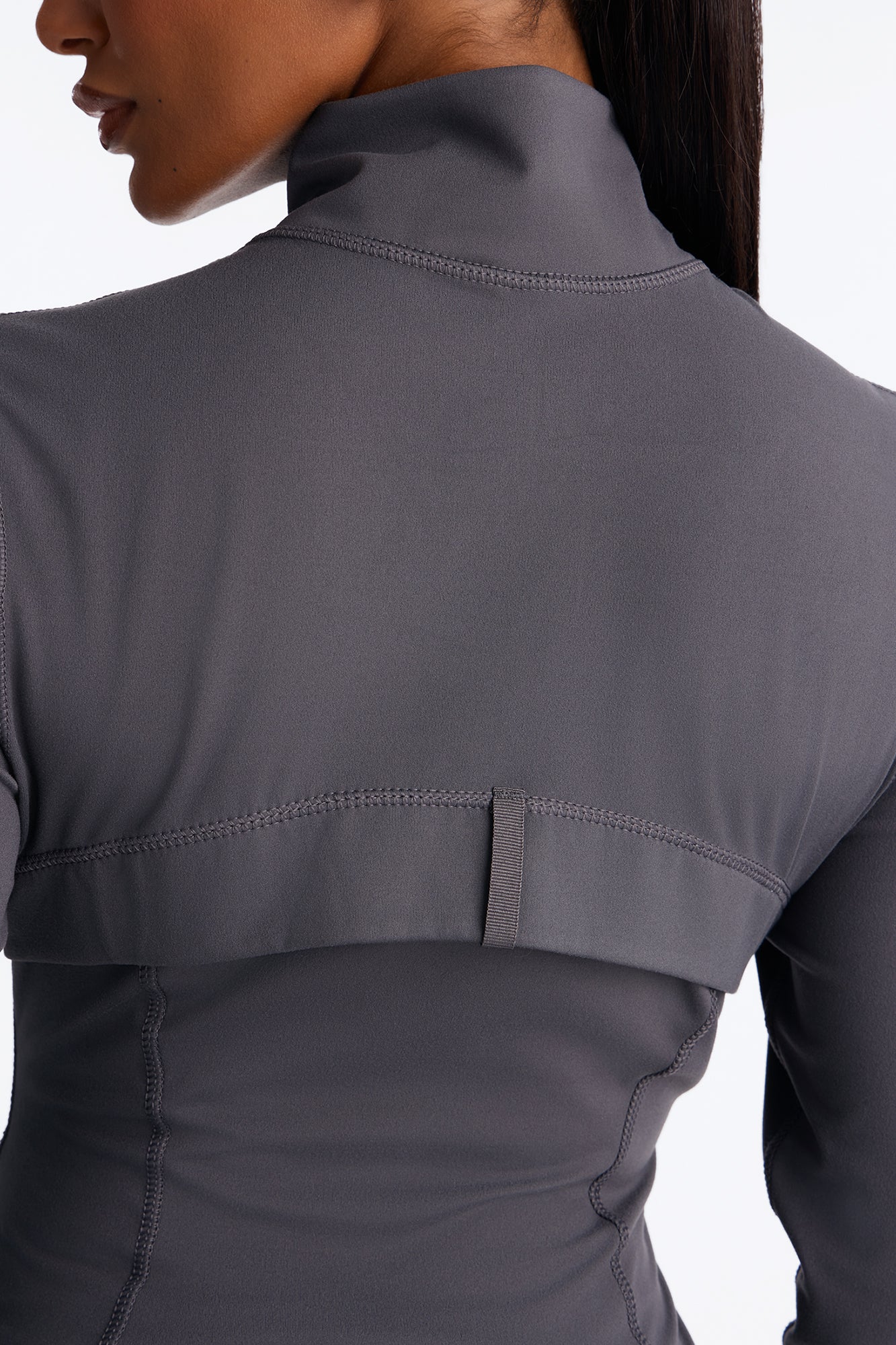 Myla Lounge Tricot Zip Front Jacket - Charcoal