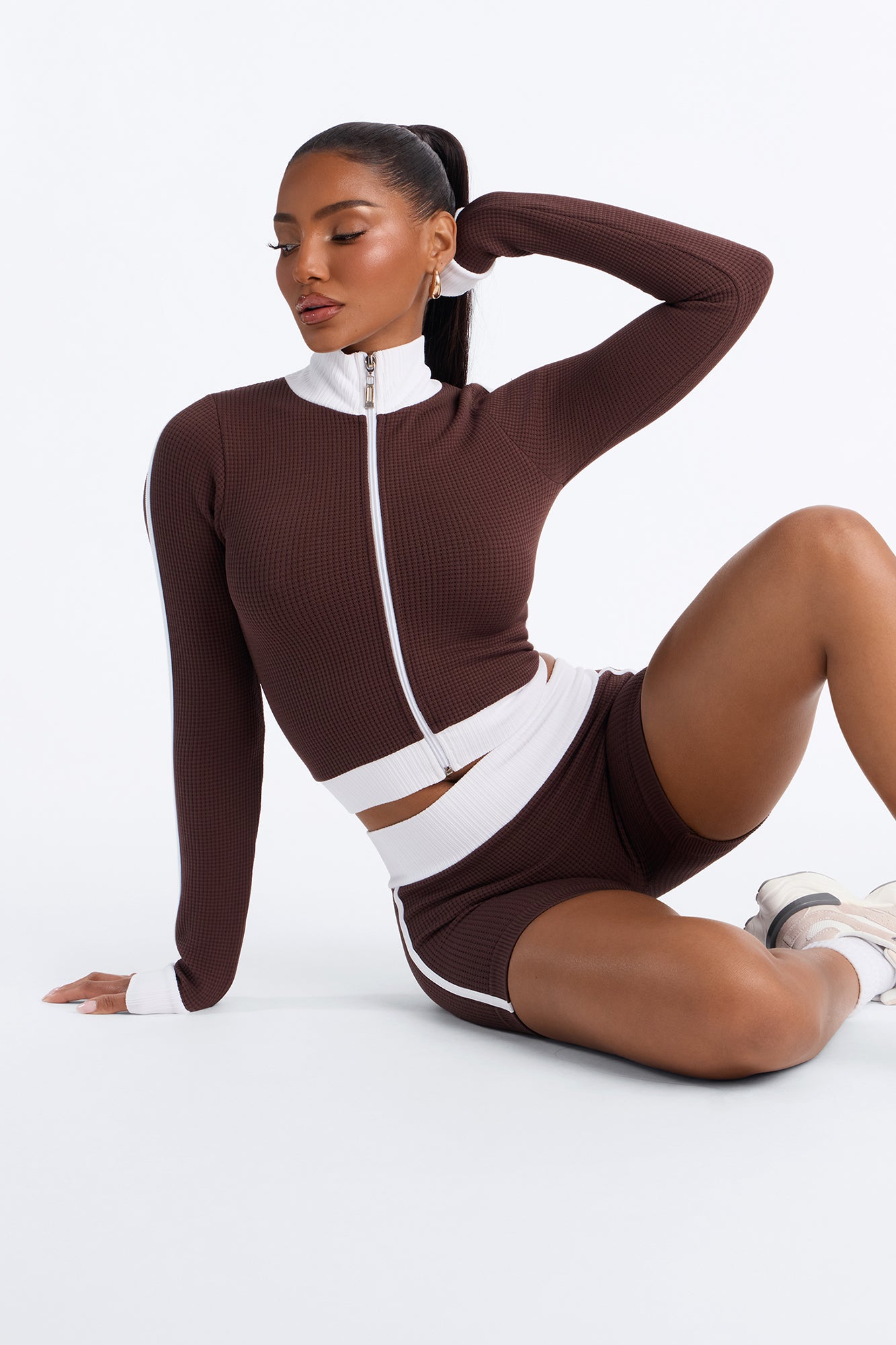 Run It Back Seamless Short Set - Brown