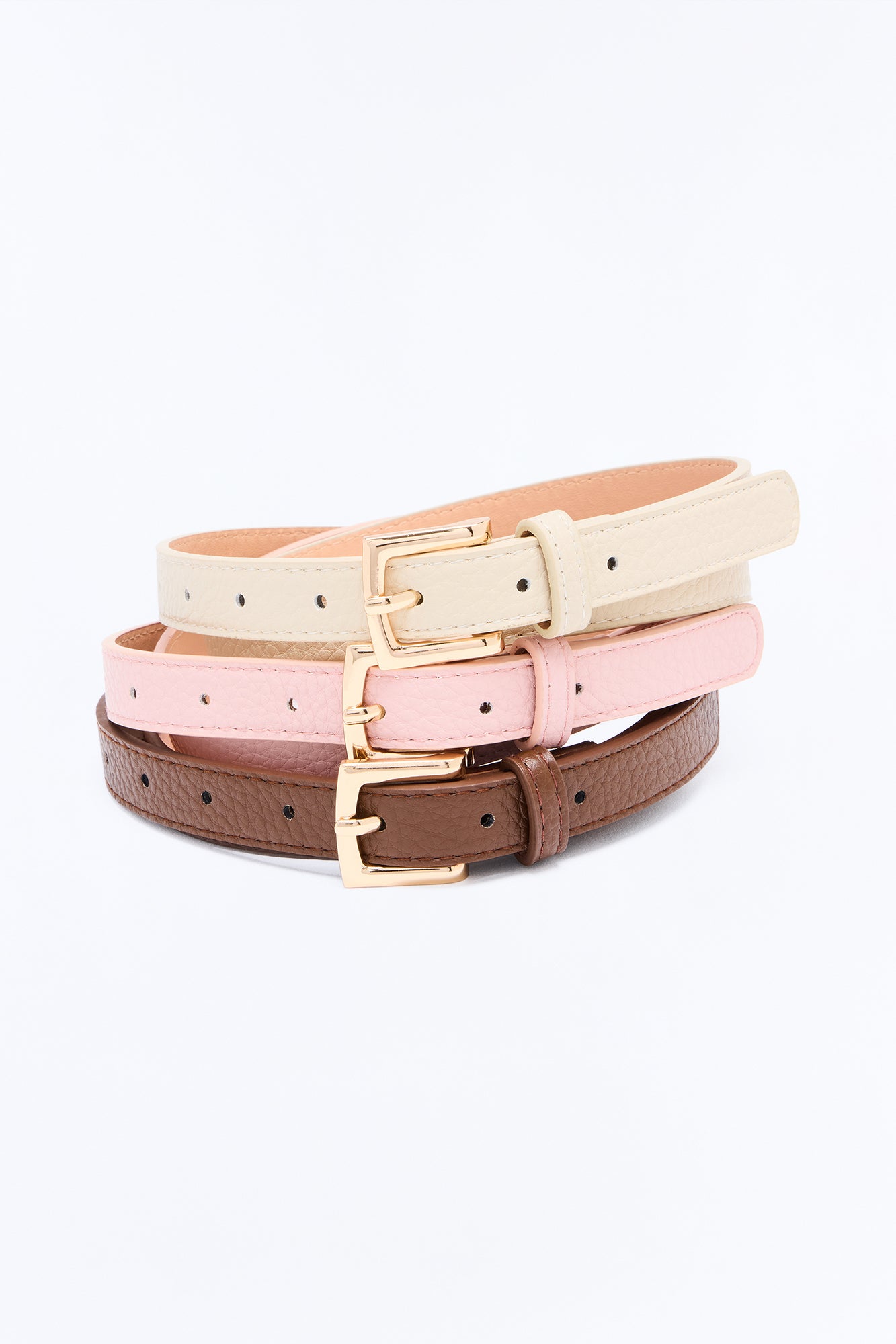 Small Waist Big Confidence Trio Belt Set - Pink/combo