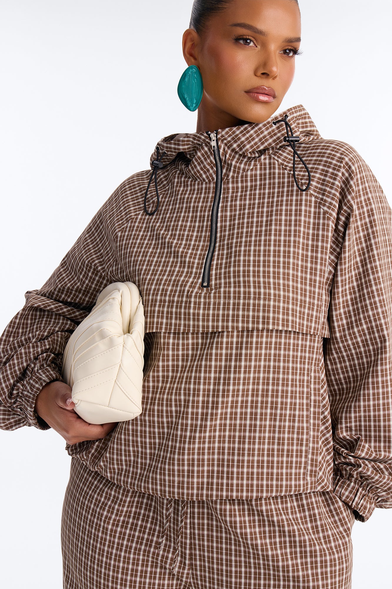 Camilla Quarterzip Pant Set - Brown/combo